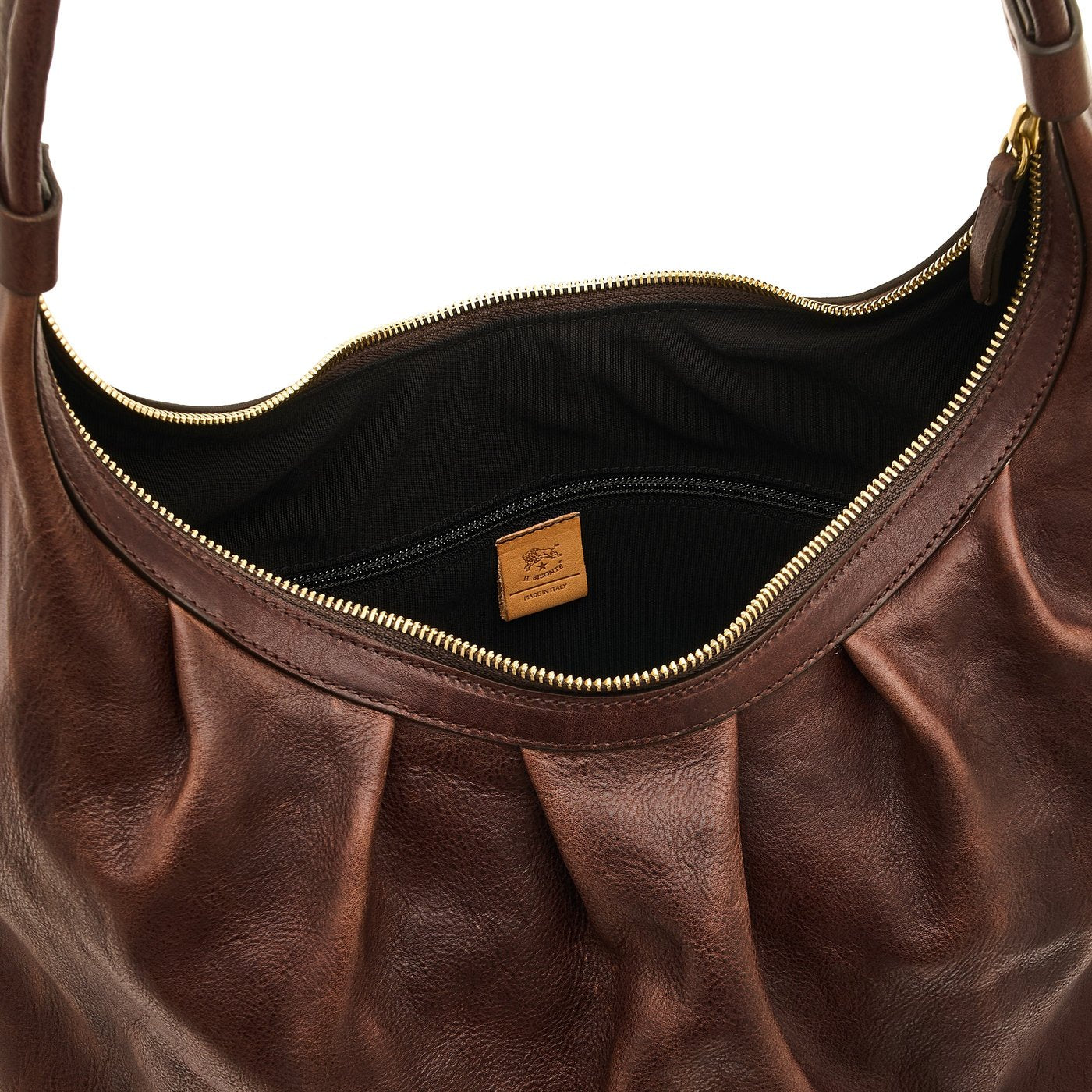 Il Bisonte Accademia Hobo Handtasche Caffè Vollleder