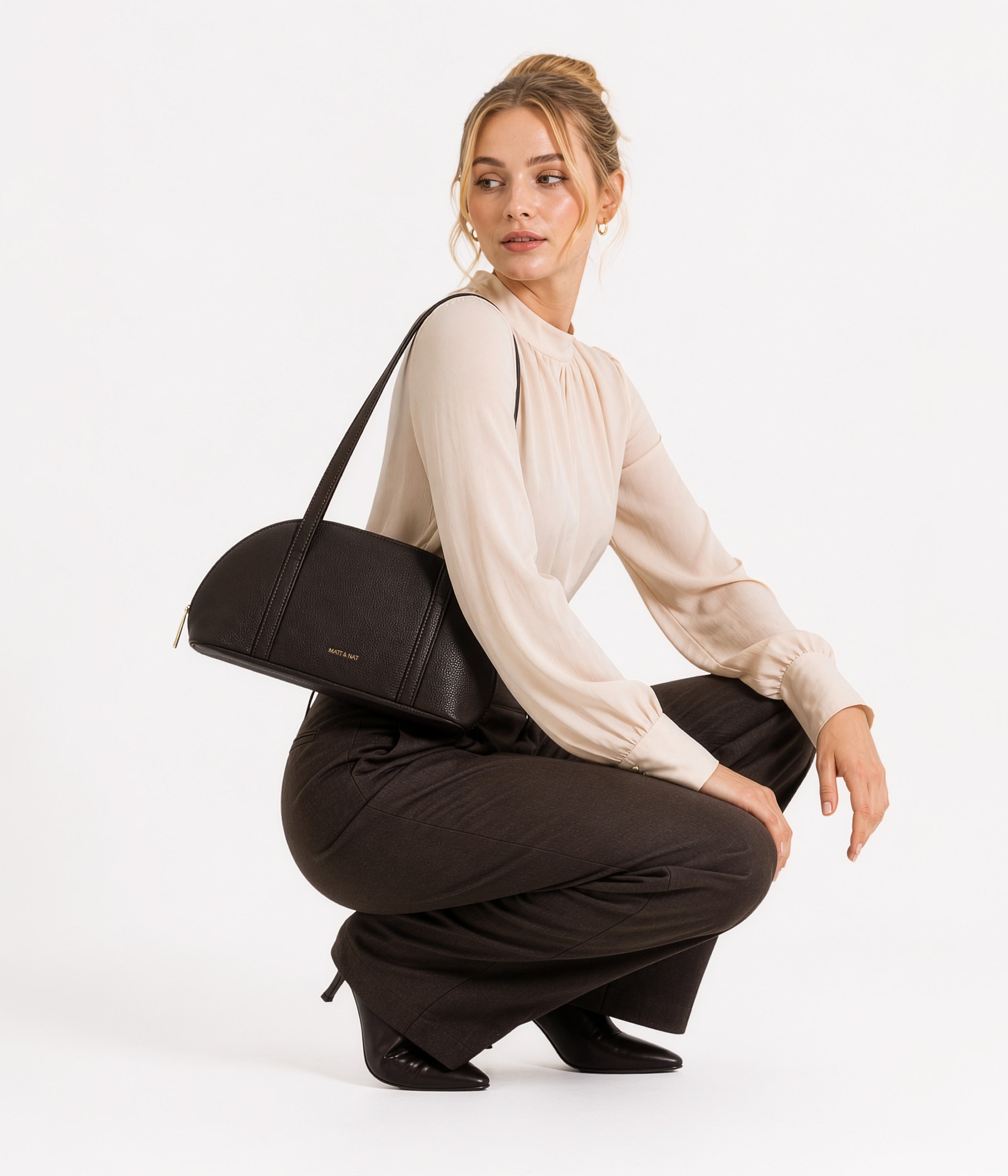 Matt & Nat Rea Grain Satchel Handtasche Schwarz