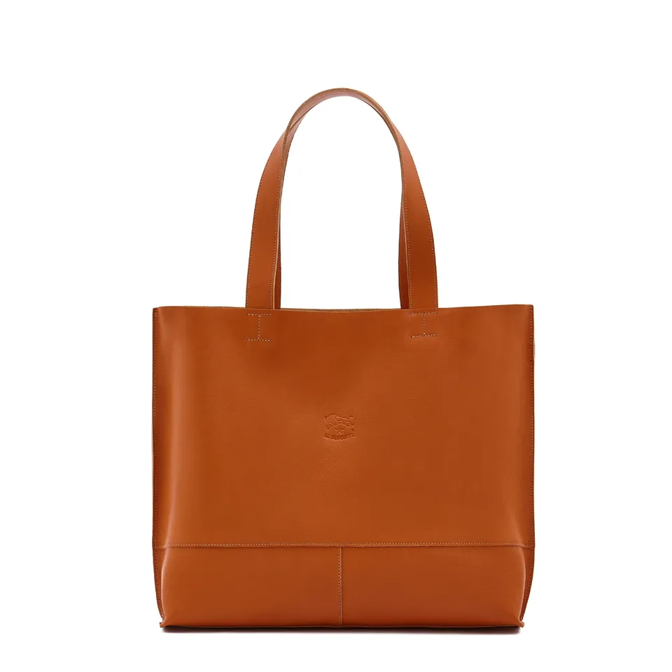 Il Bisonte Talamone Shopper Rindsleder caramell