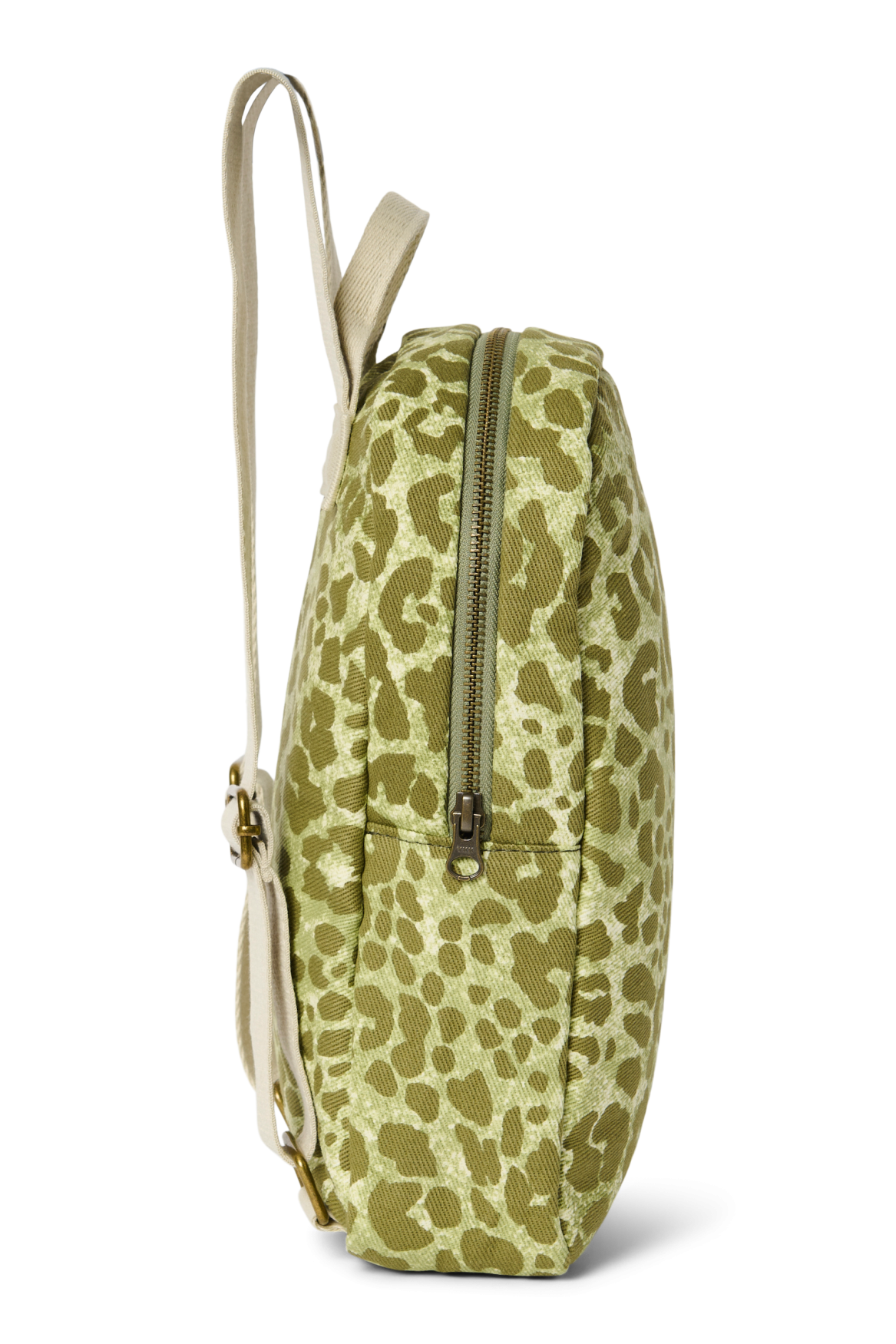 Studio Noos Cotton Mini Backpack Rucksack Green Leopard Baumwolle