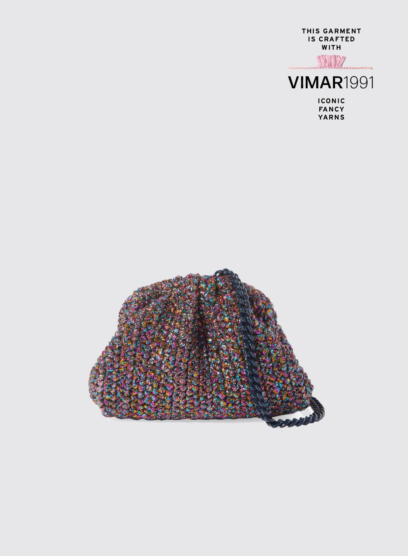 Maria la Rosa Lune Mini Bag Multicolor Häkeltasche