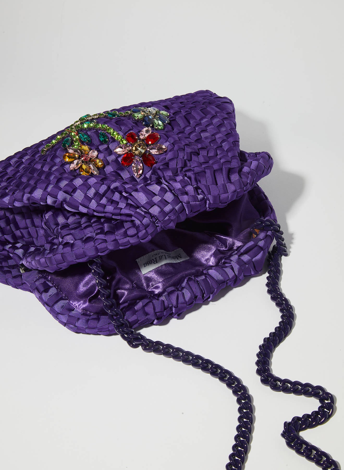 Maria la Rosa Petaline Game Bag Clutch Violet