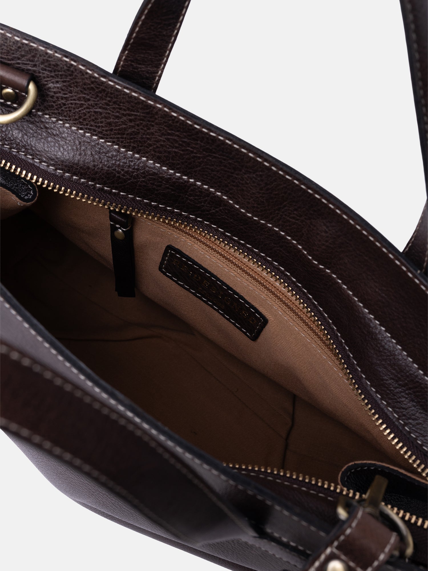 RE:DESIGNED Siri Small Handtasche Dunkelbraun Vollleder
