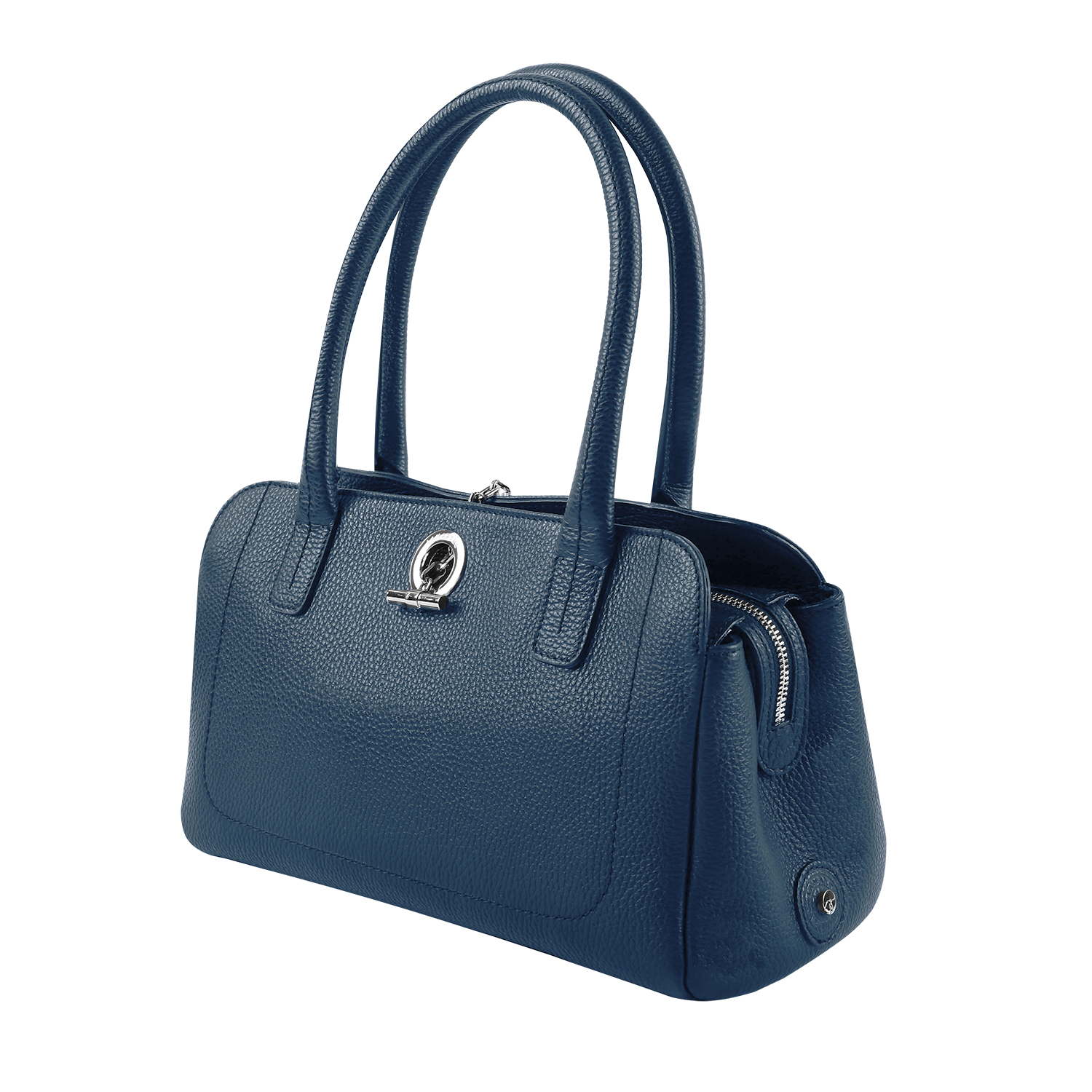 Lamarthe Paris Schultertasche Leder Navy Vollleder