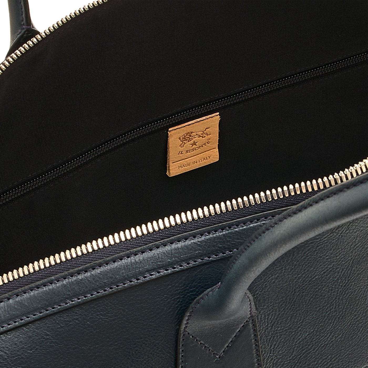 Il Bisonte Archetipo Reisetasche Blau Vollleder