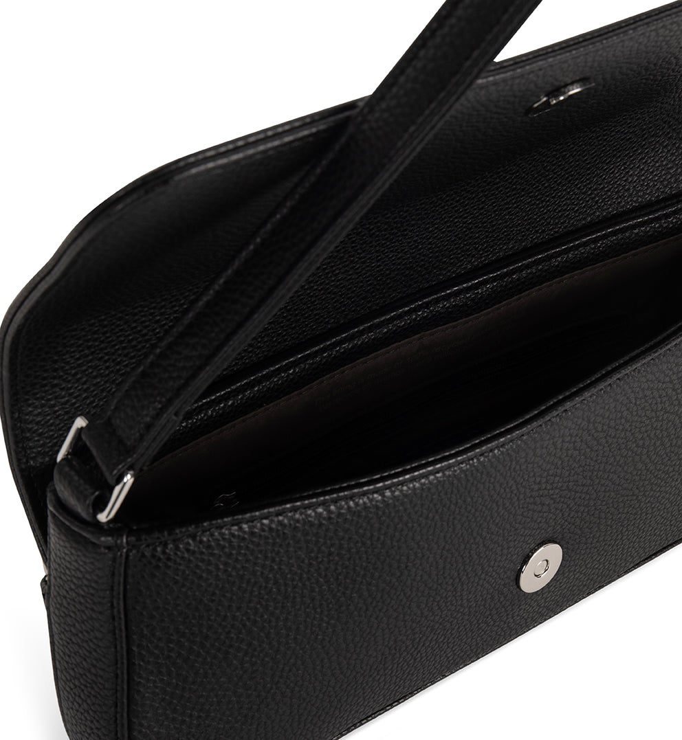 Matt & Nat Grain Ena Schultertasche Schwarz vegan