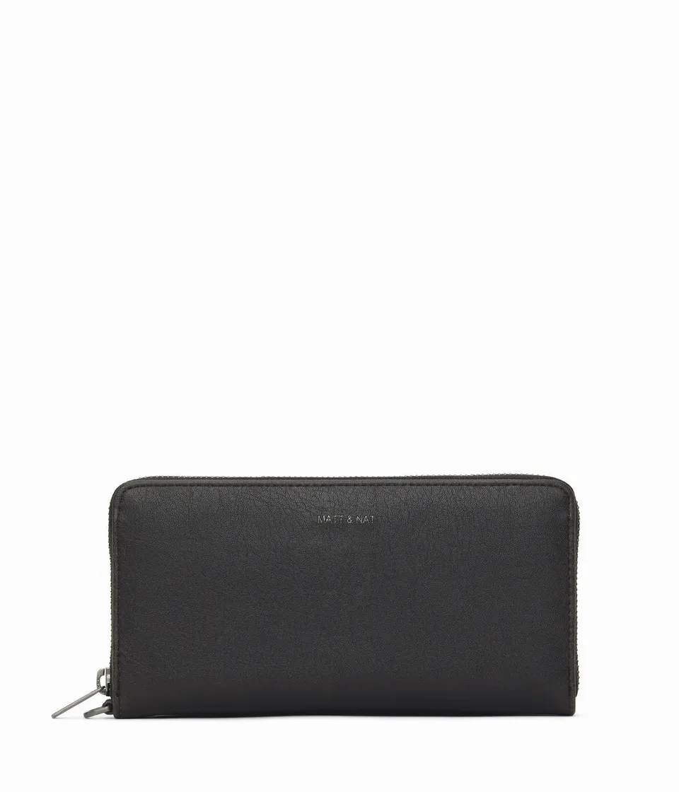 Matt & Nat Vintage Elm Geldbörse Schwarz vegan