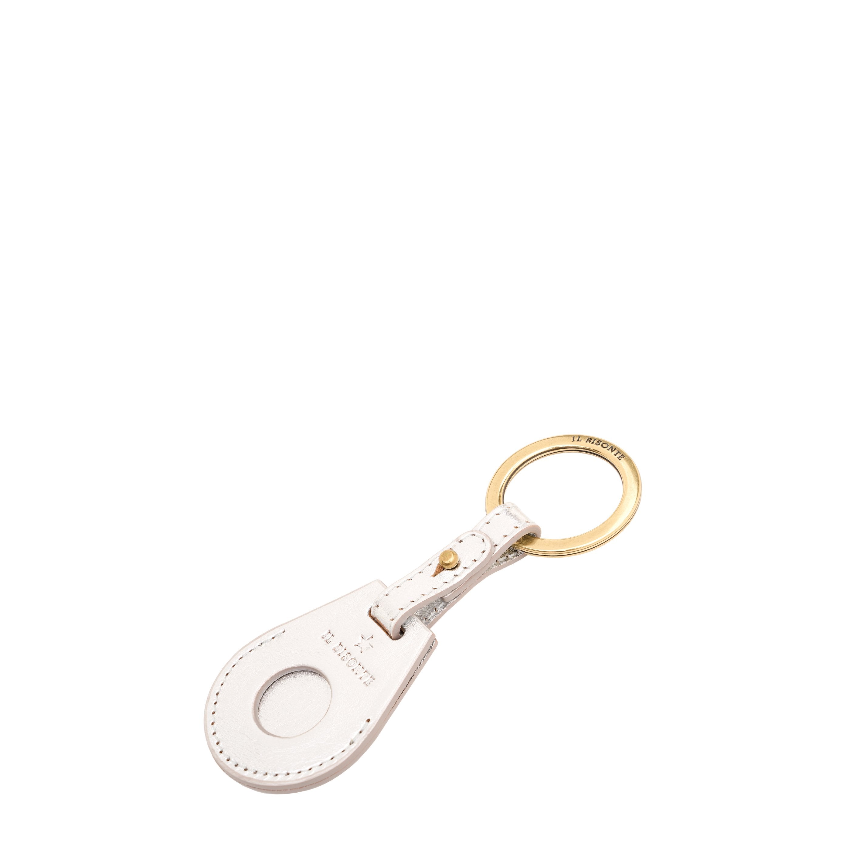 Il Bisonte Nina Schluesselanhaenger Silber Vollleder metallic