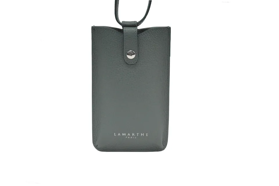 Lamarthe Ambre Handytasche Grün Rindsleder