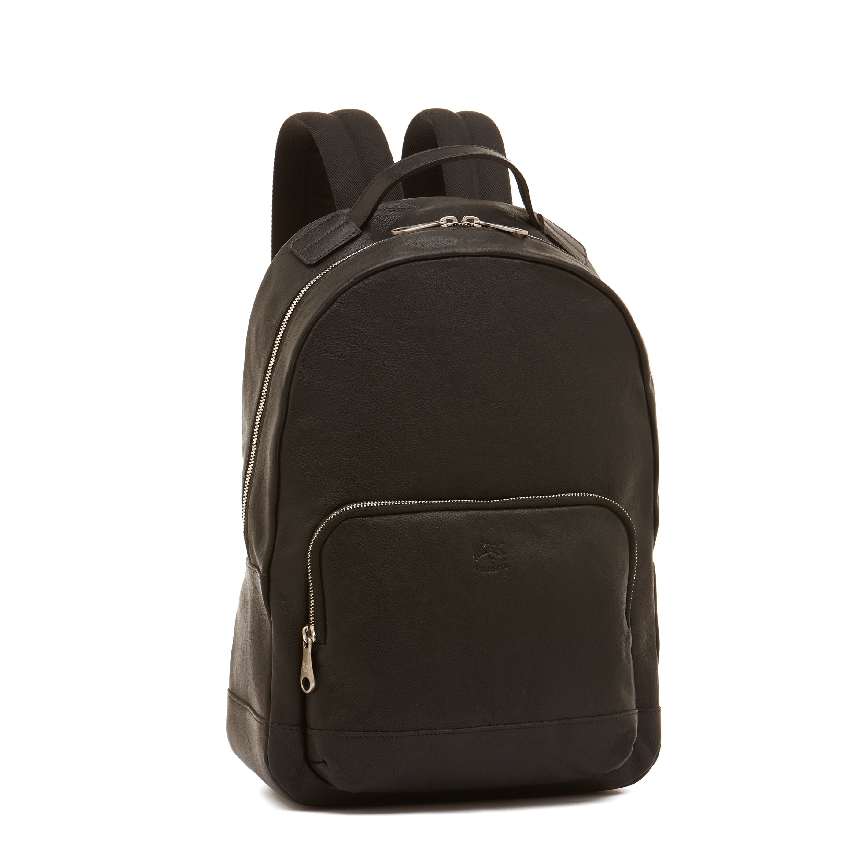Il Bisonte Meleto Rucksack schwarz Vollleder