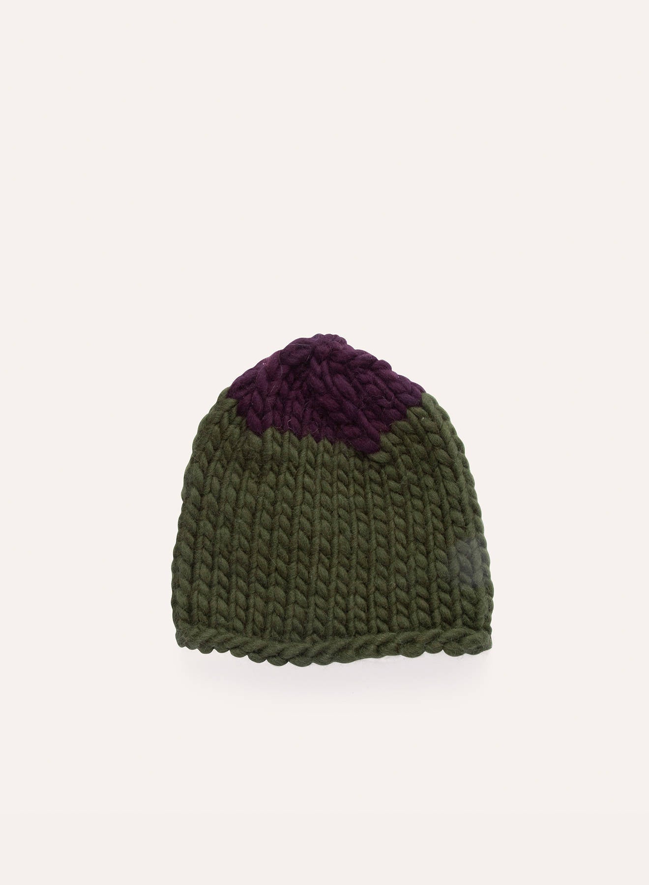 Maria la Rosa Beanie Stripe Mütze Wolle Natural