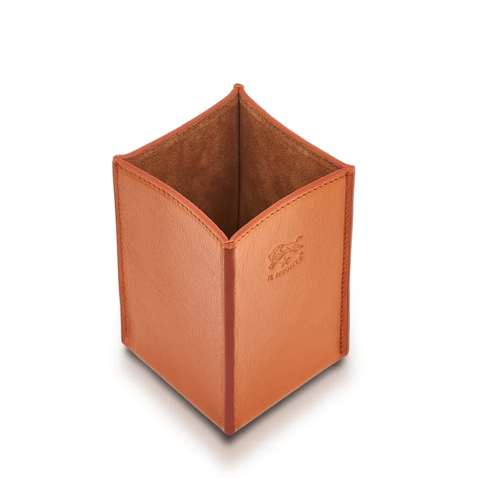 Il Bisonte Office Stiftehalter Vollleder caramello
