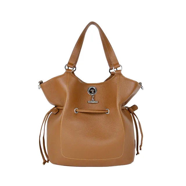 Lamarthe Paris M Schultertasche Cognac Vollleder