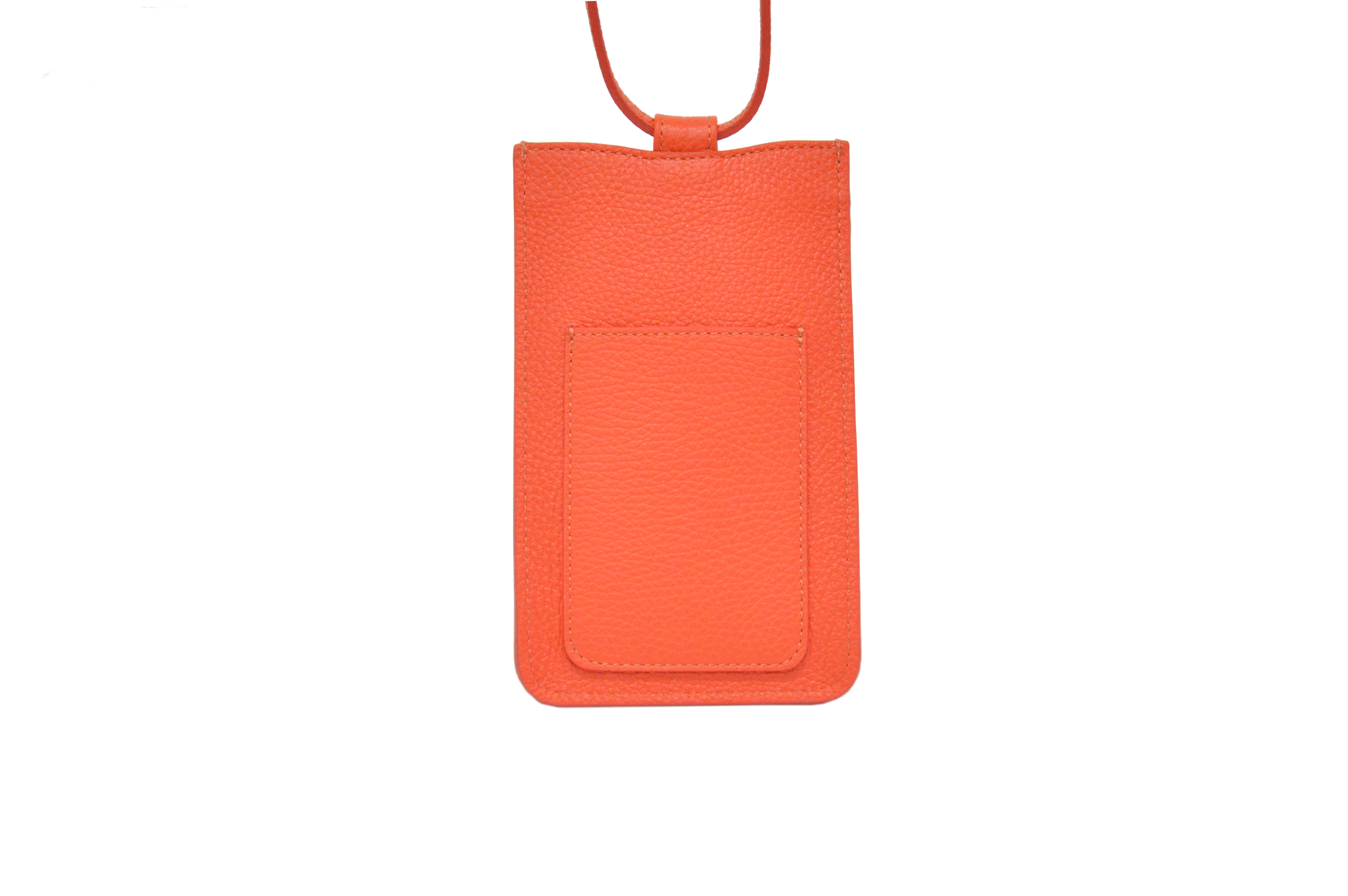 Lamarthe Ambre Handytasche Orange Leder 19 cm