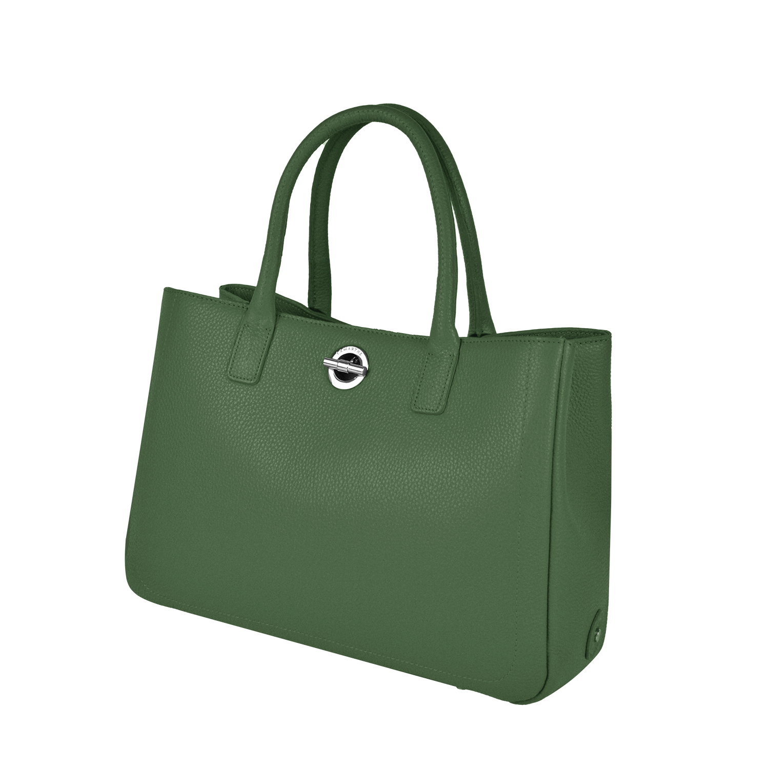 Lamarthe Paris Handtasche Khaki Vollleder 37 cm
