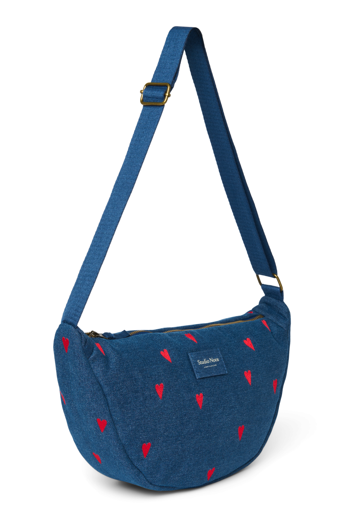 Studio Noos Denim Bauchtasche Dunkelblau Herzen
