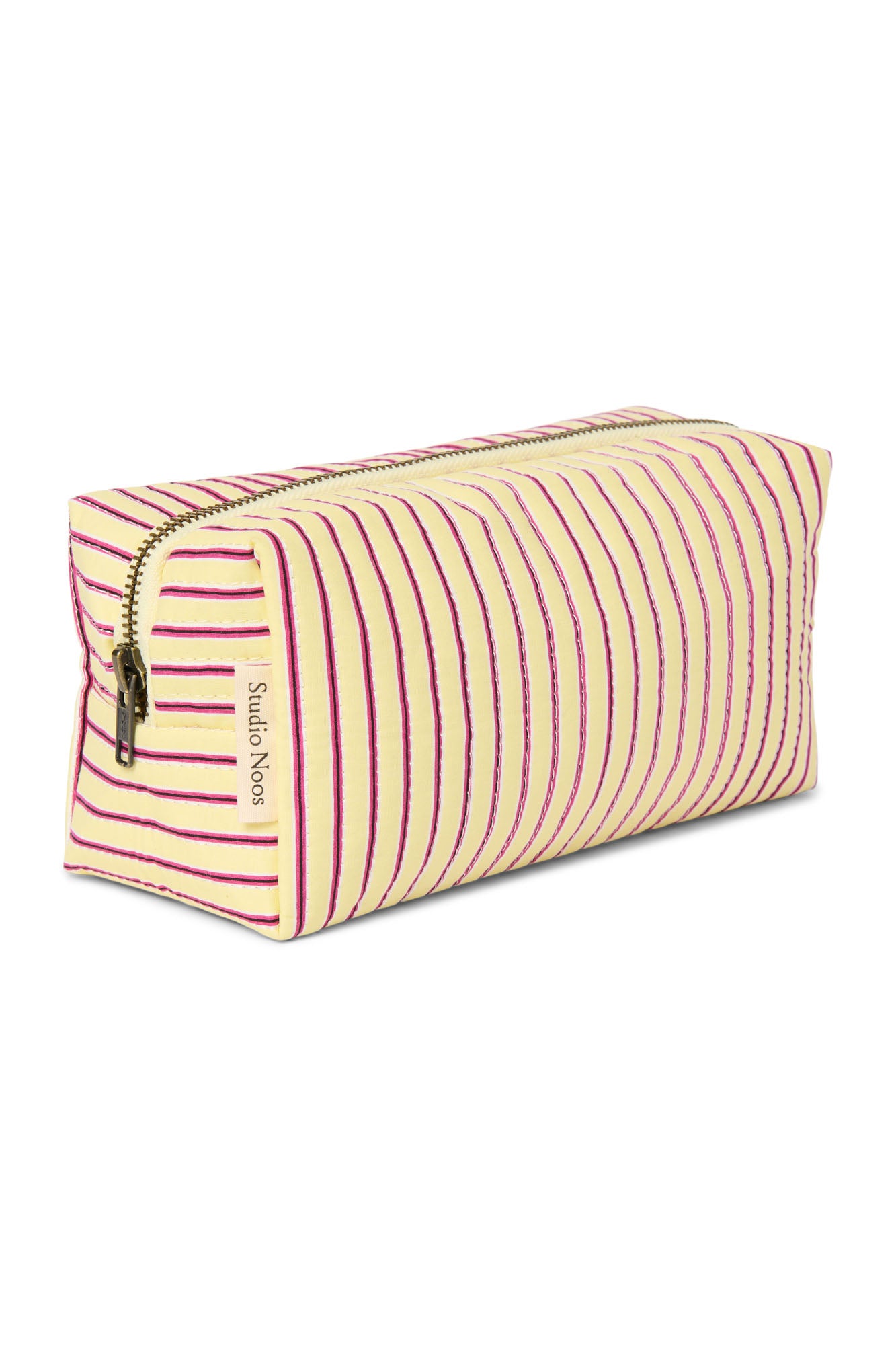 Studio Noos Poplin Striped Pouch Täschchen Butter Yellow Gestreift