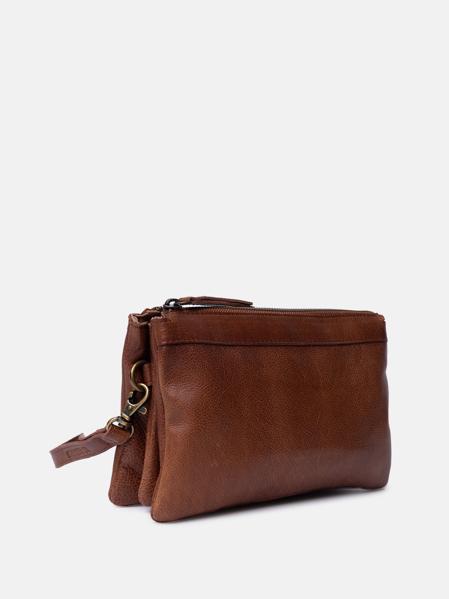 RE:DESIGNED Ola Clutch Walnut Vollleder