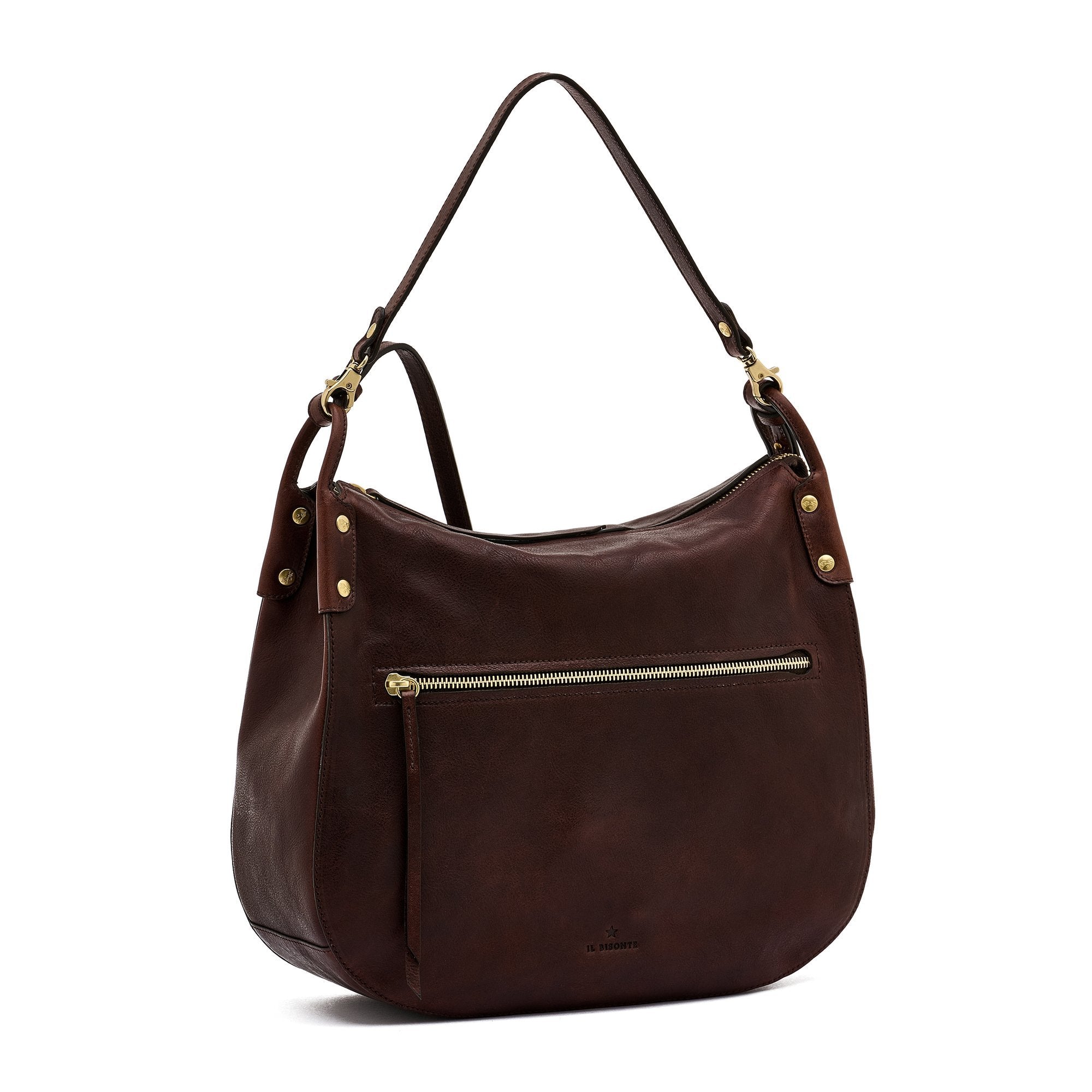 Il Bisonte Essenza Schultertasche Vollleder Vintage Zip