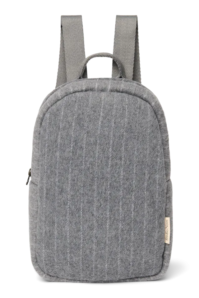 Studio Noos Flannel Chalkstripe Mini Rucksack Hellgrau