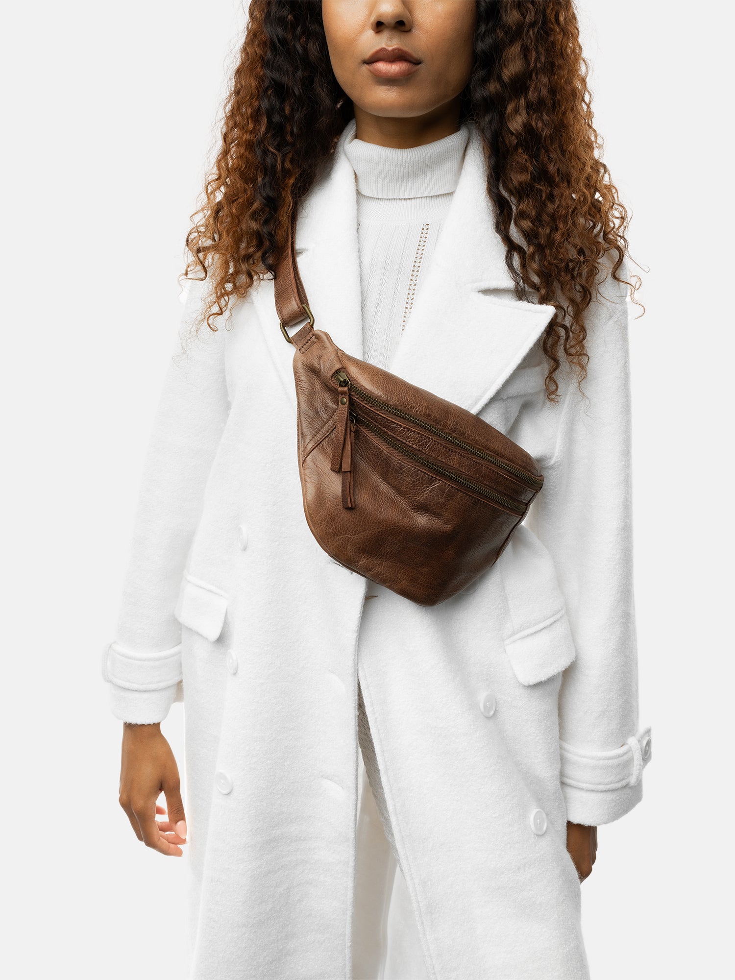 RE:DESIGNED Faust Urban Bauchtasche Woodsmoke Vollleder