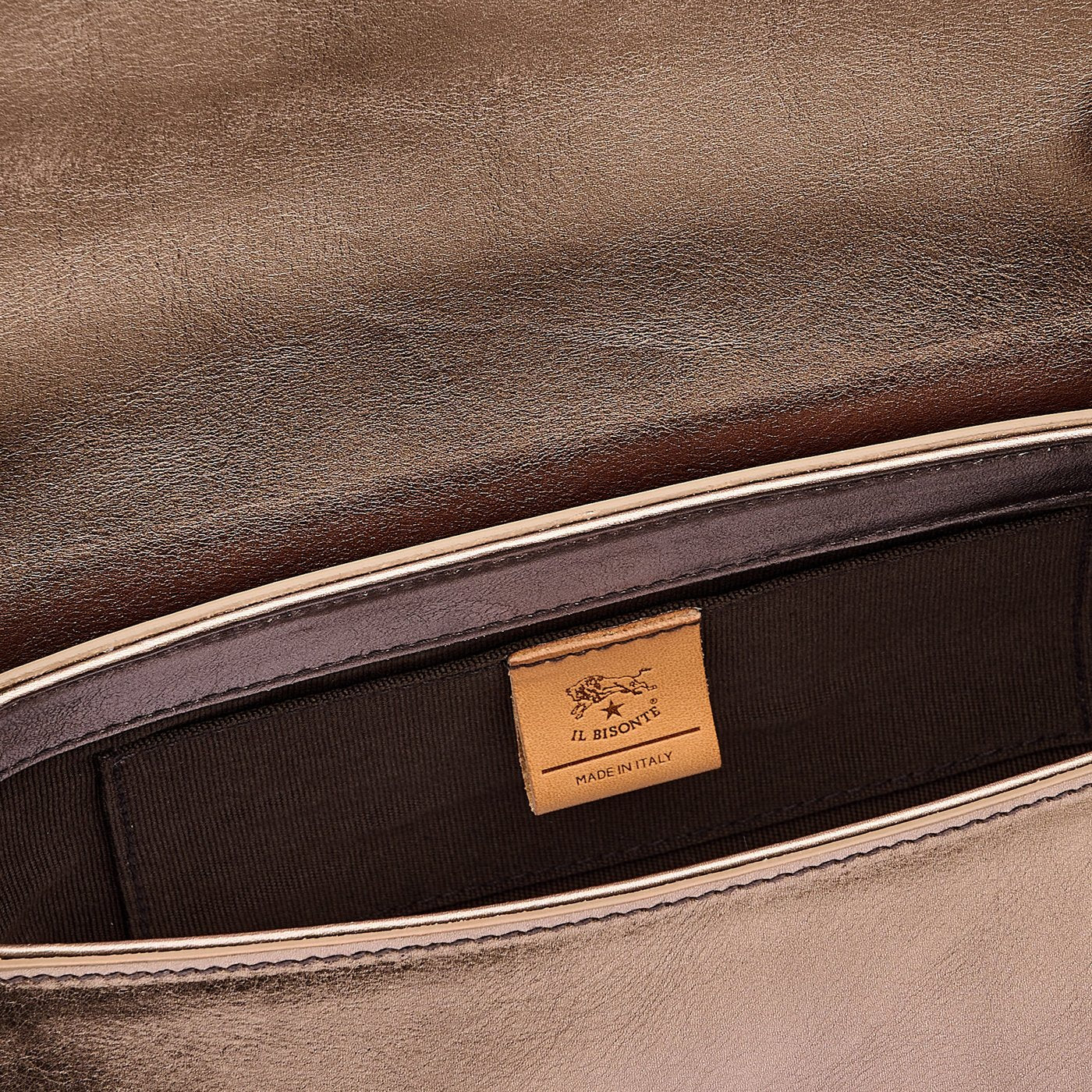Il Bisonte 1978 Umhängetasche Bronze Metallic-Leder