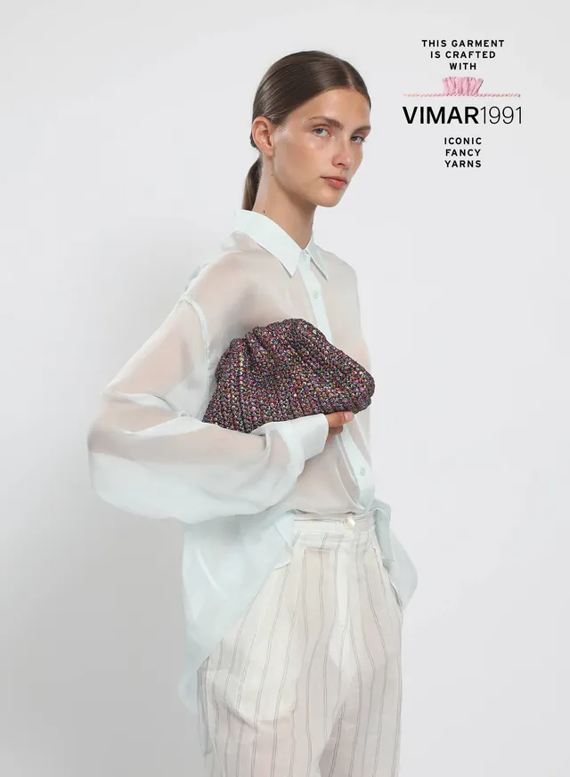 Maria la Rosa Lune Mini Bag Multicolor Häkeltasche