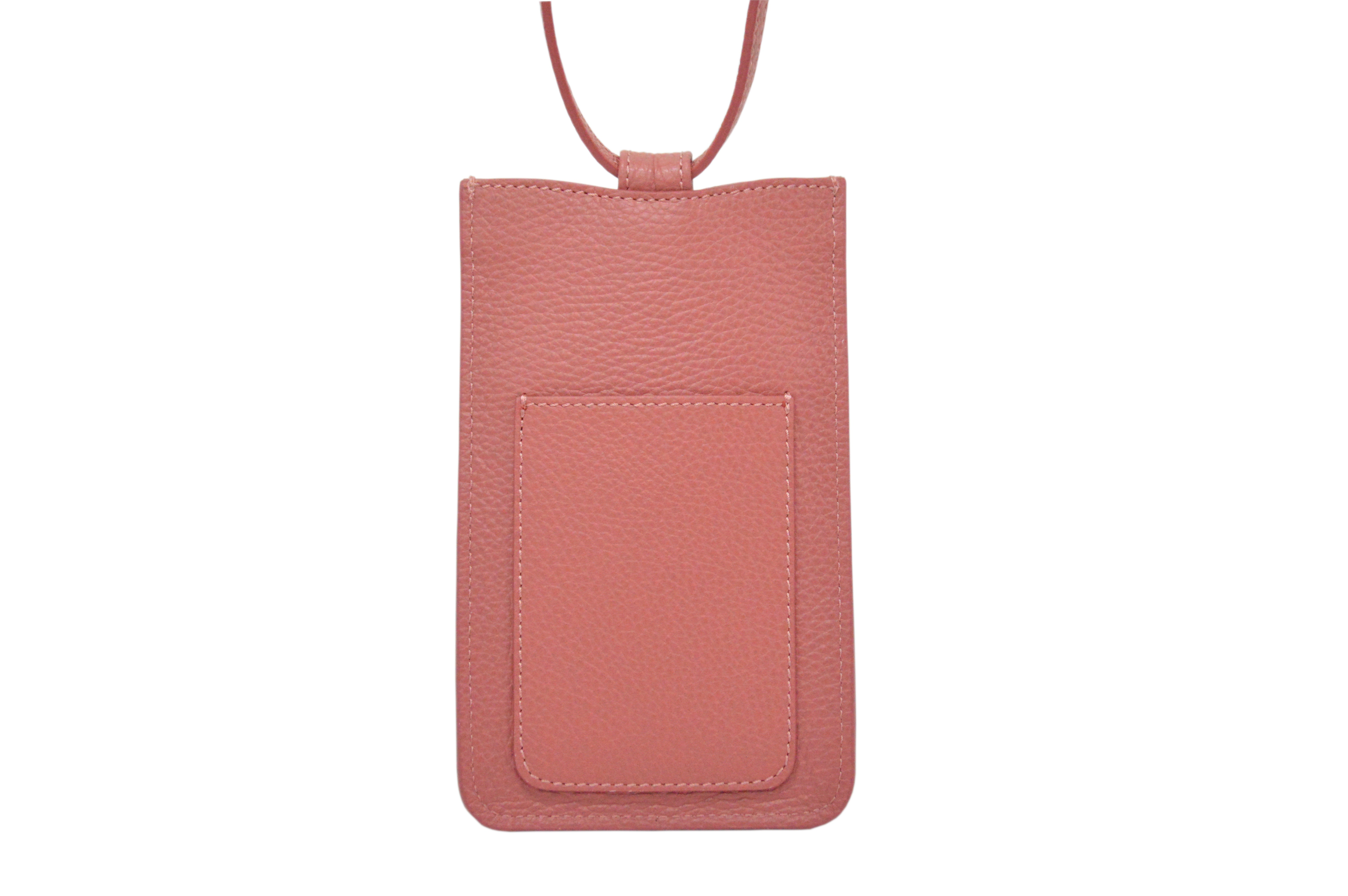 Lamarthe Ambre Handyhülle Rosa Leder Druckknopf