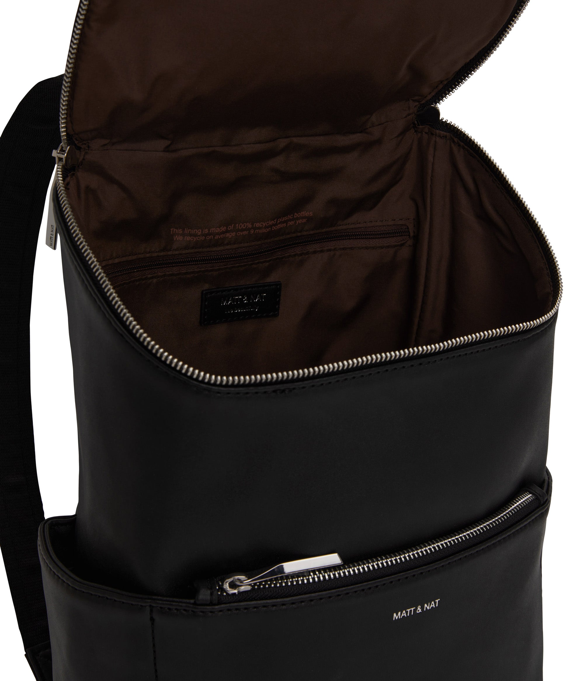 Matt & Nat Brave Rucksack Sol Schwarz 13 Zoll vegan