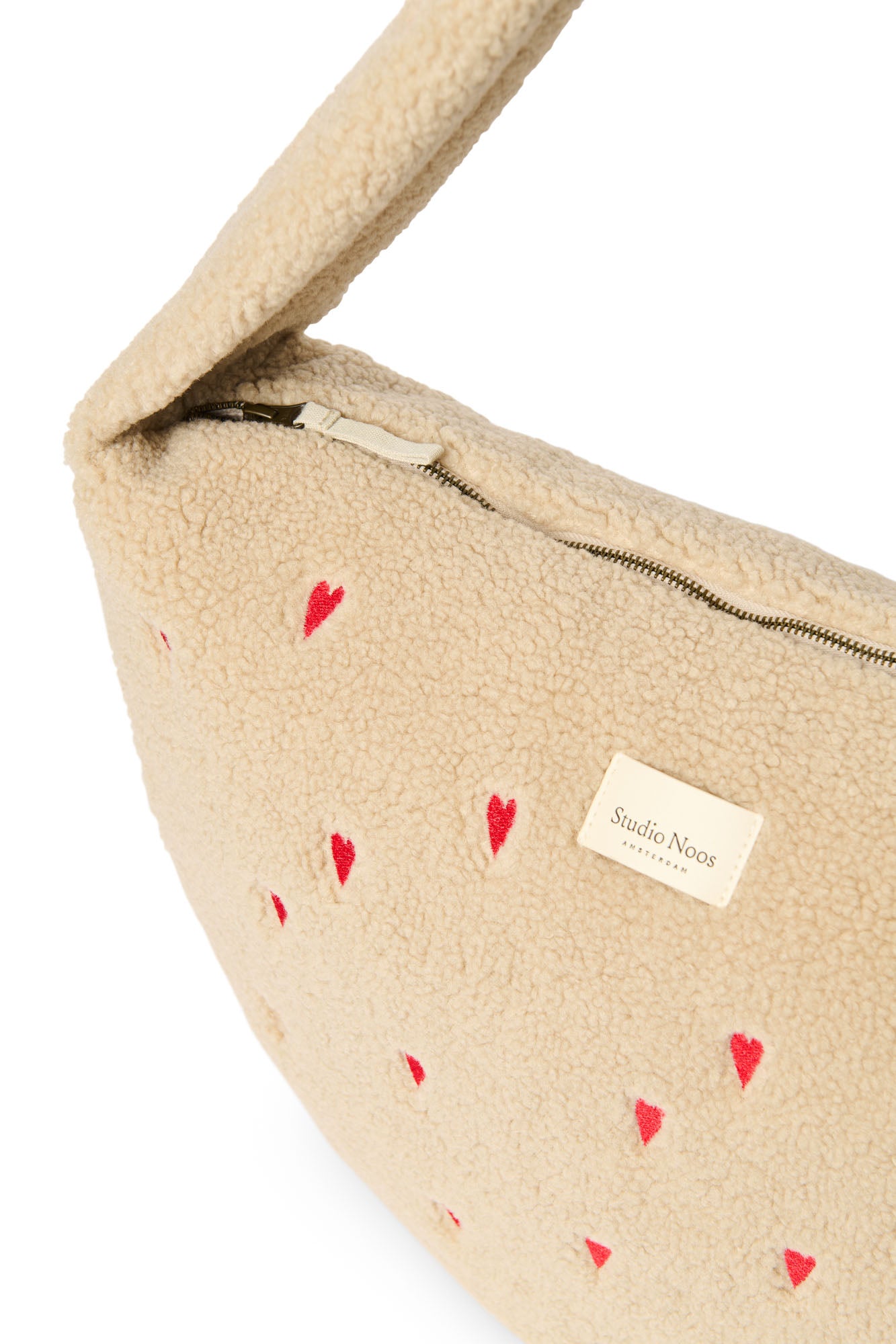 Studio Noos Teddy Cross Body Bag Umhängetasche Ecru Hearts