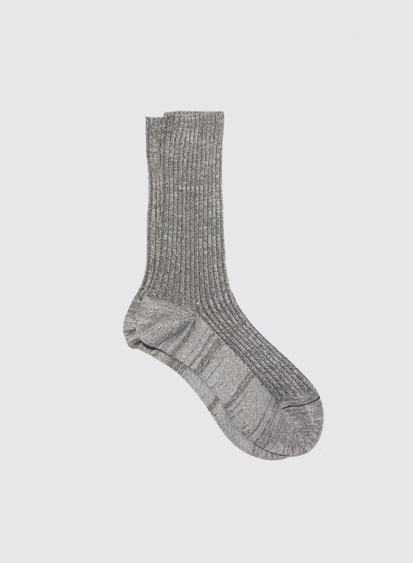 Maria la Rosa Metallic Socken Khaki Glitzer