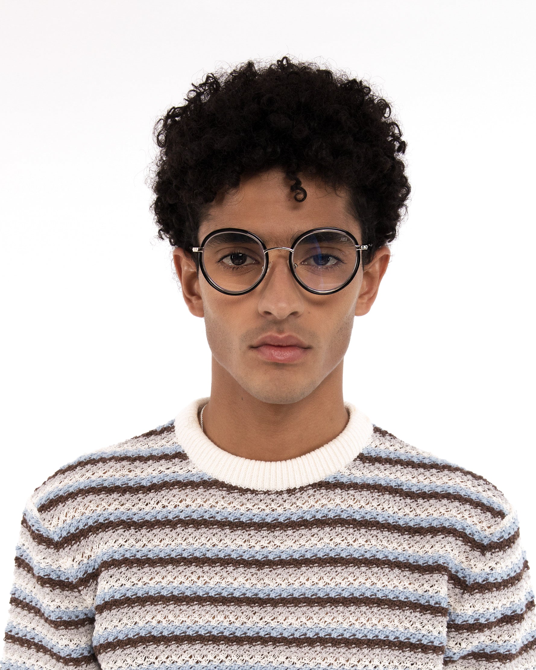 Matt & Nat Ayme-3 Lesebrille Rund Schwarz Stärke 2,0 Blaulicht