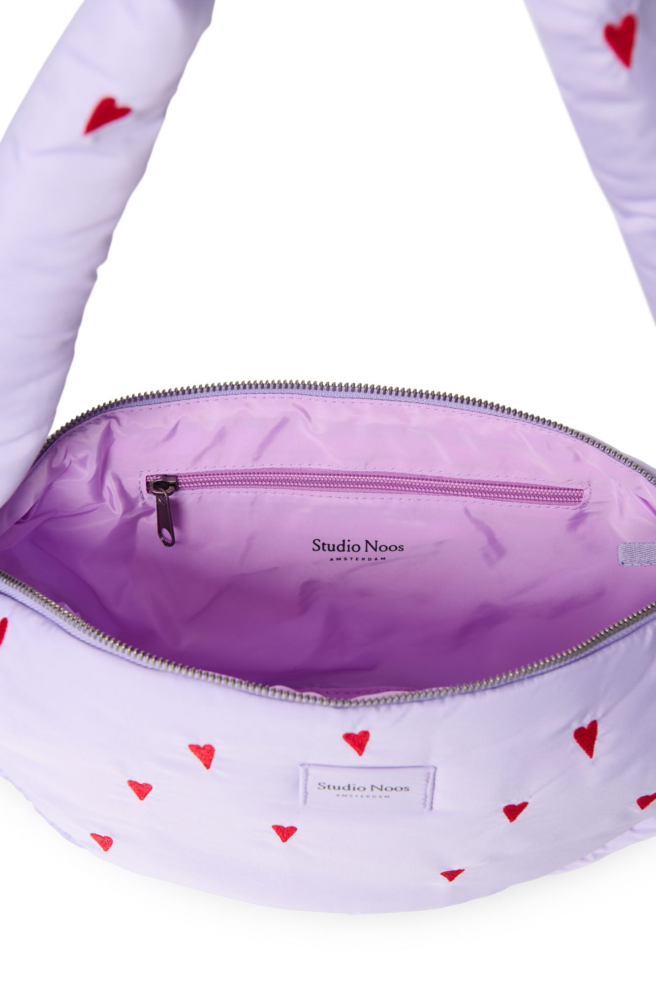 Studio Noos Puffy Mini Cross Body Bag Umhängetasche Purple Hearts
