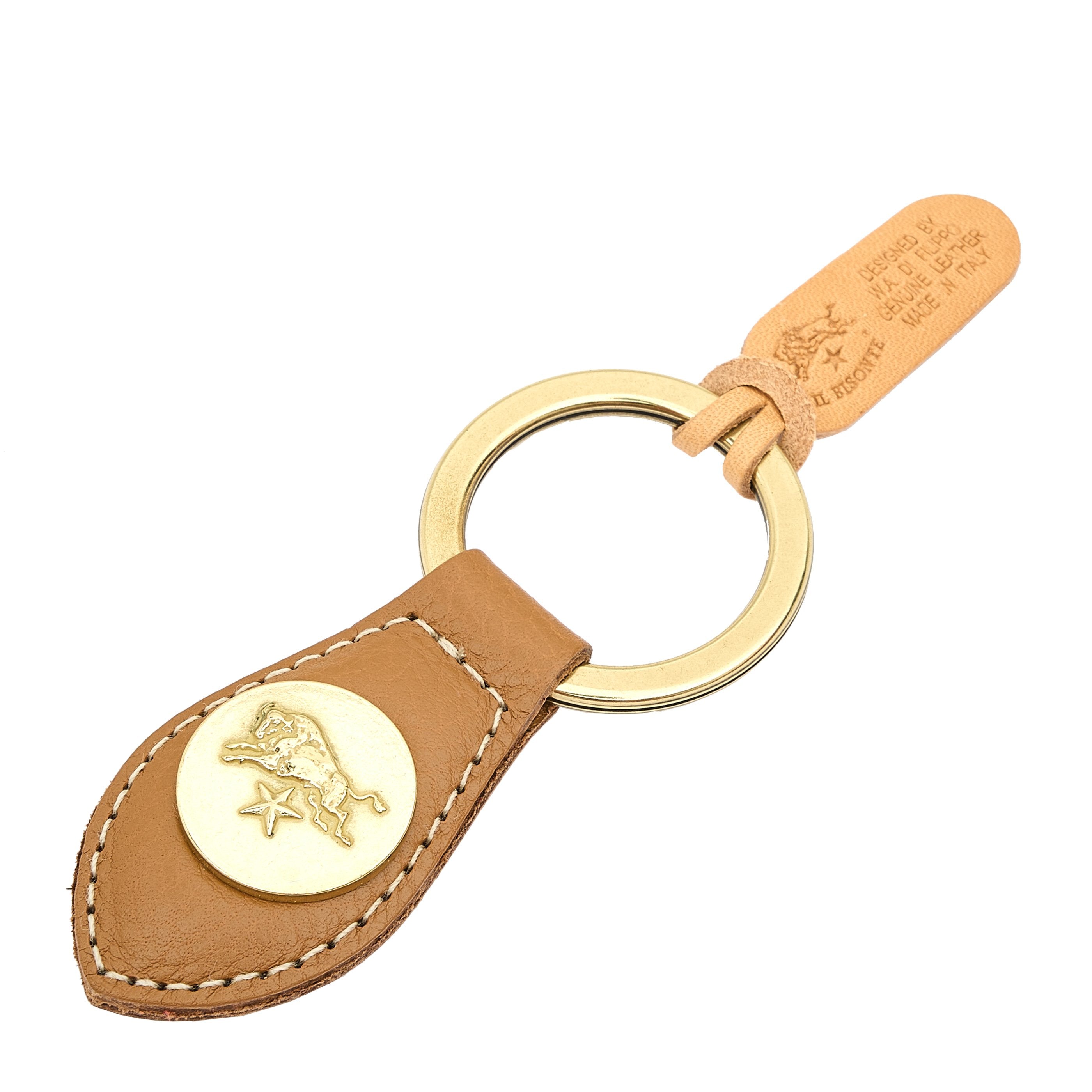Il Bisonte Schlüsselanhänger Vollleder gianduia