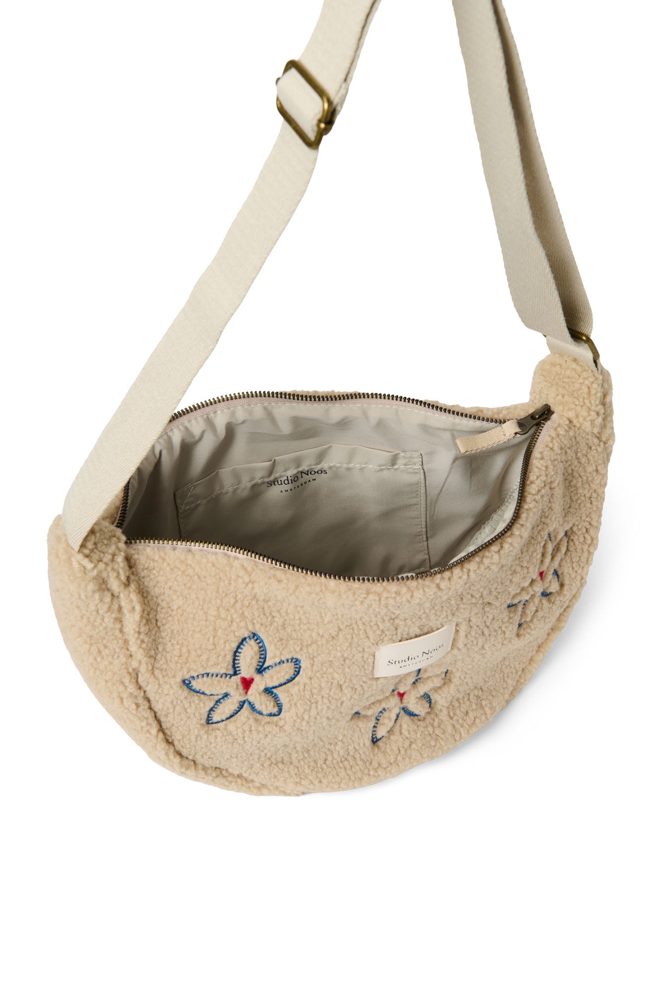 Studio Noos Teddy Bauchtasche Ecru Flower Heart