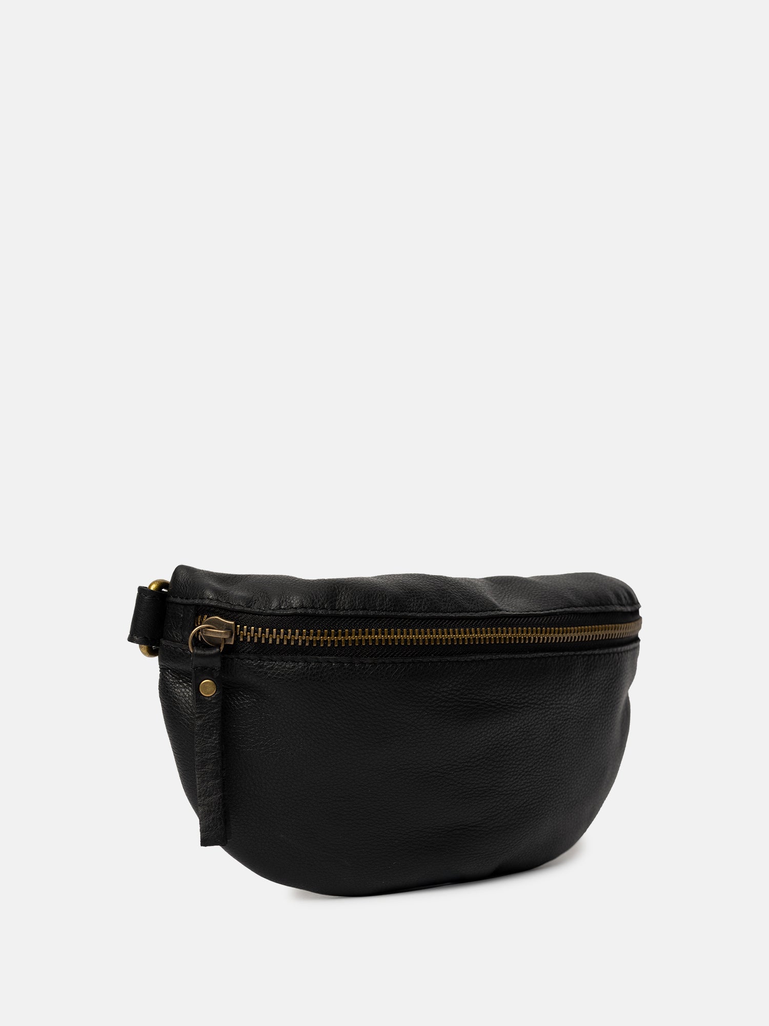 RE:DESIGNED Gisela Gürteltasche Schwarz Vollleder