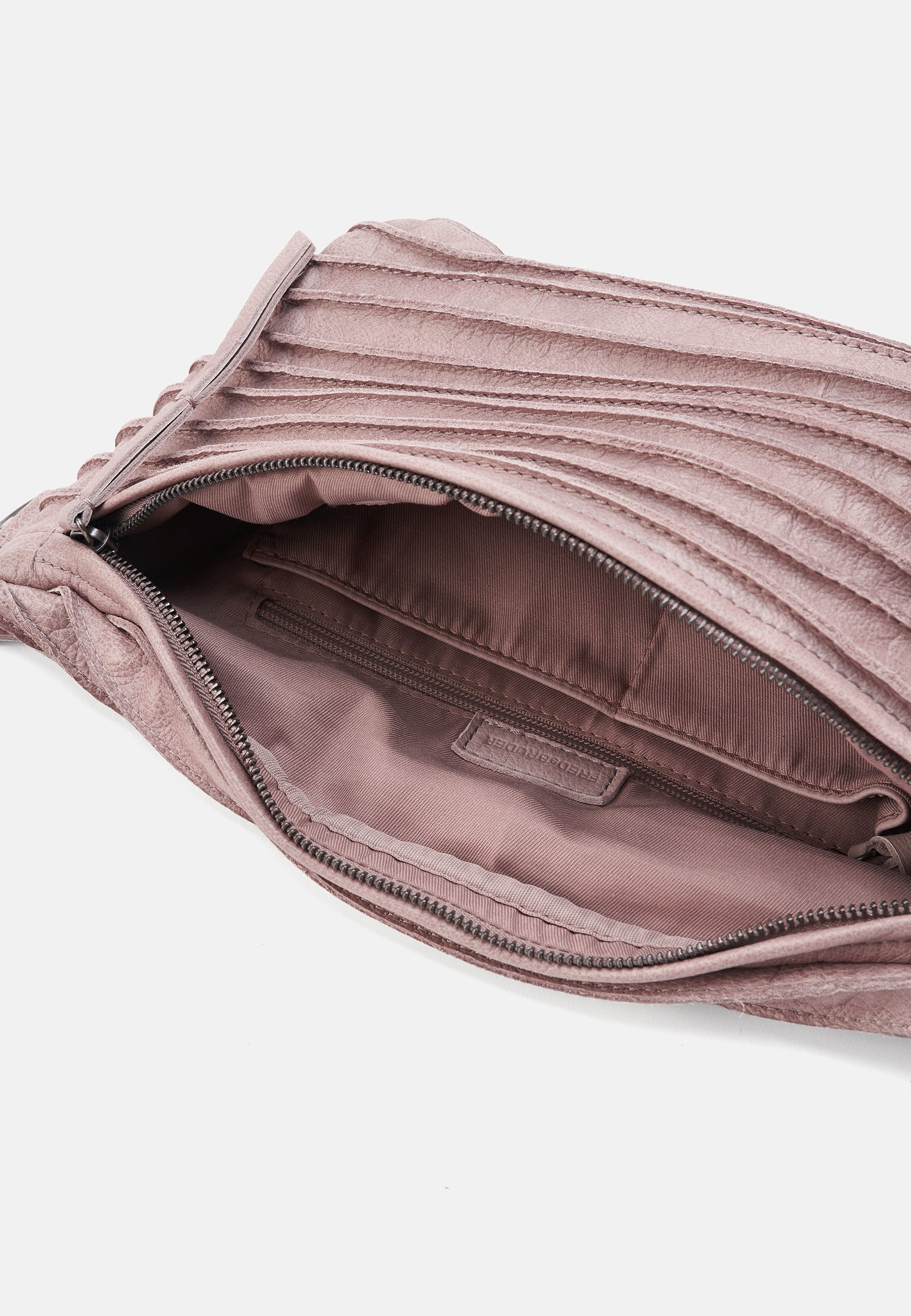 FREDsBRUDER Riffel Beltbag Bauchtasche powder rose Leder