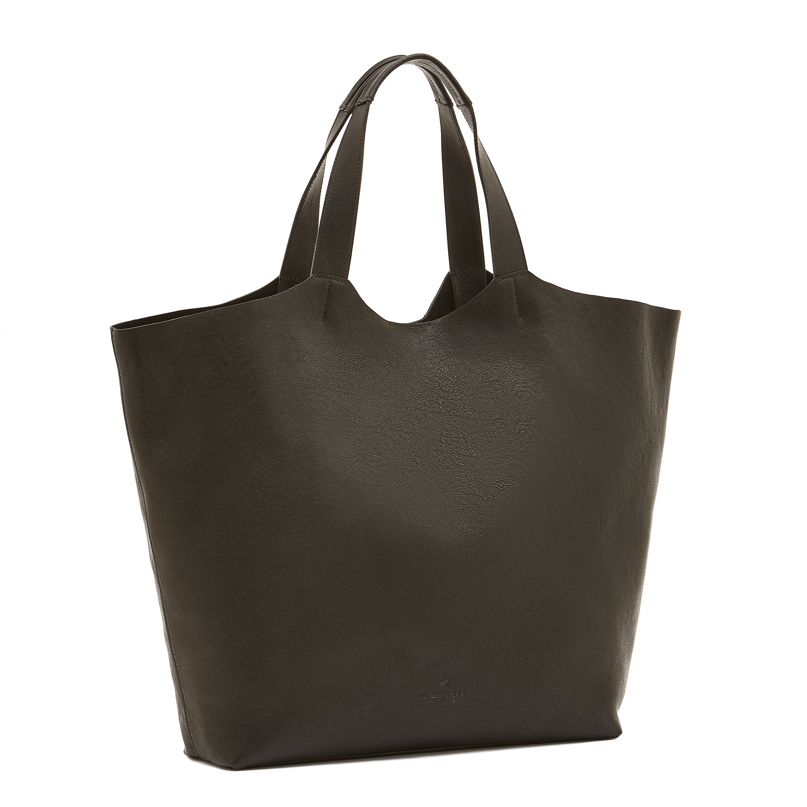 Il Bisonte Le Laudi Shopper Handtasche Schwarz Vollleder