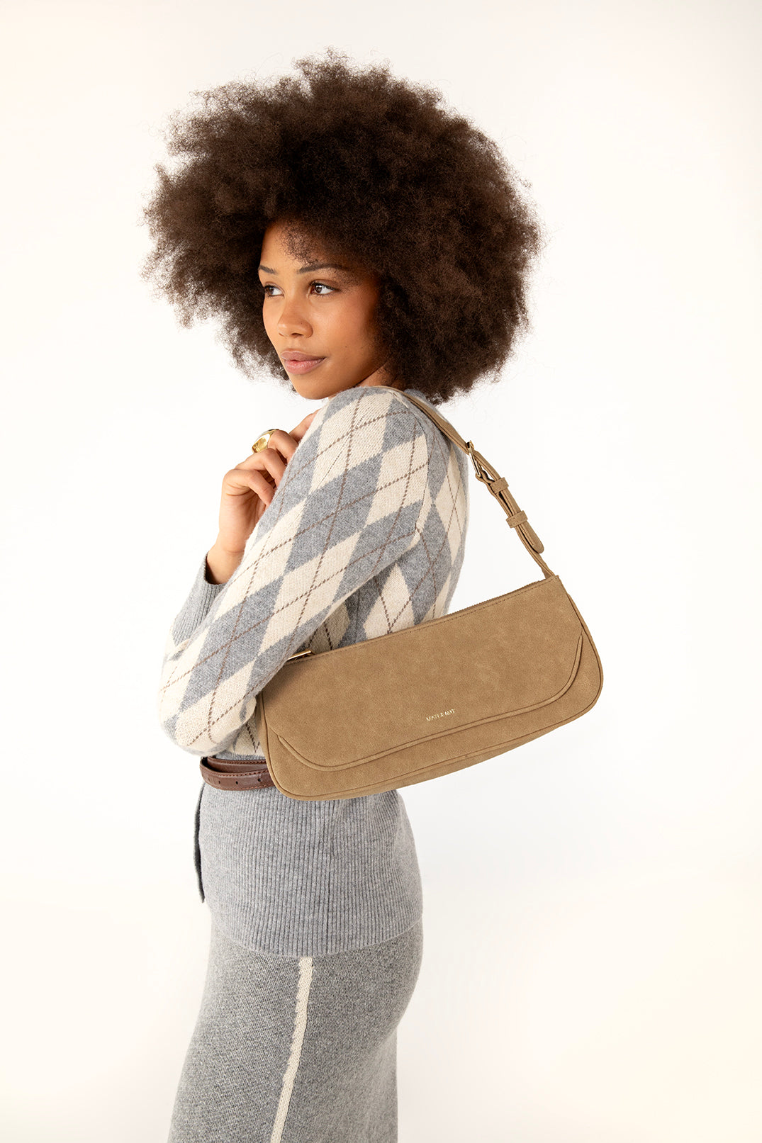 Matt & Nat Solstice Lene Schultertasche Latte vegan