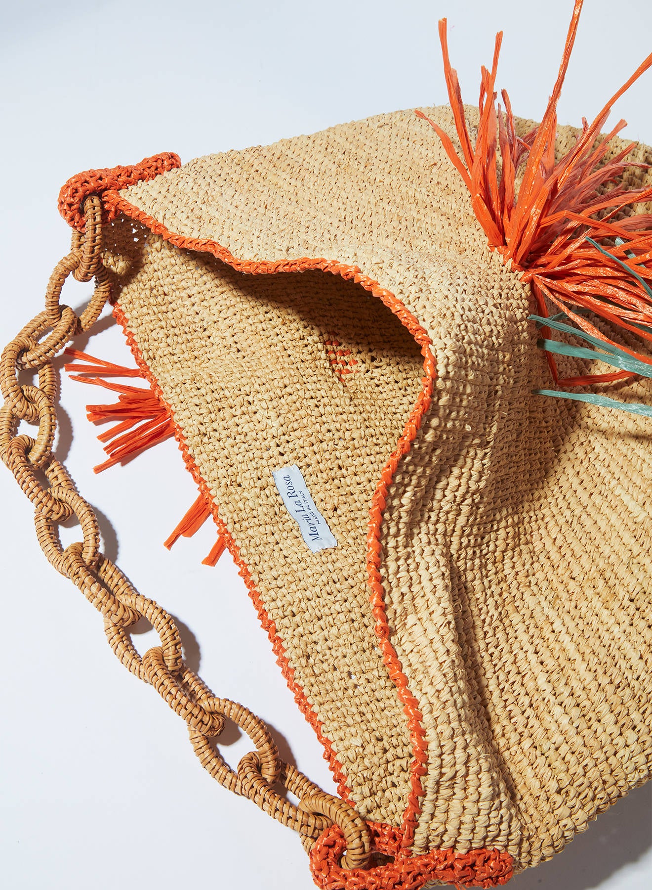 Maria la Rosa Eolia Tote Bag Shopper Natur Häkel