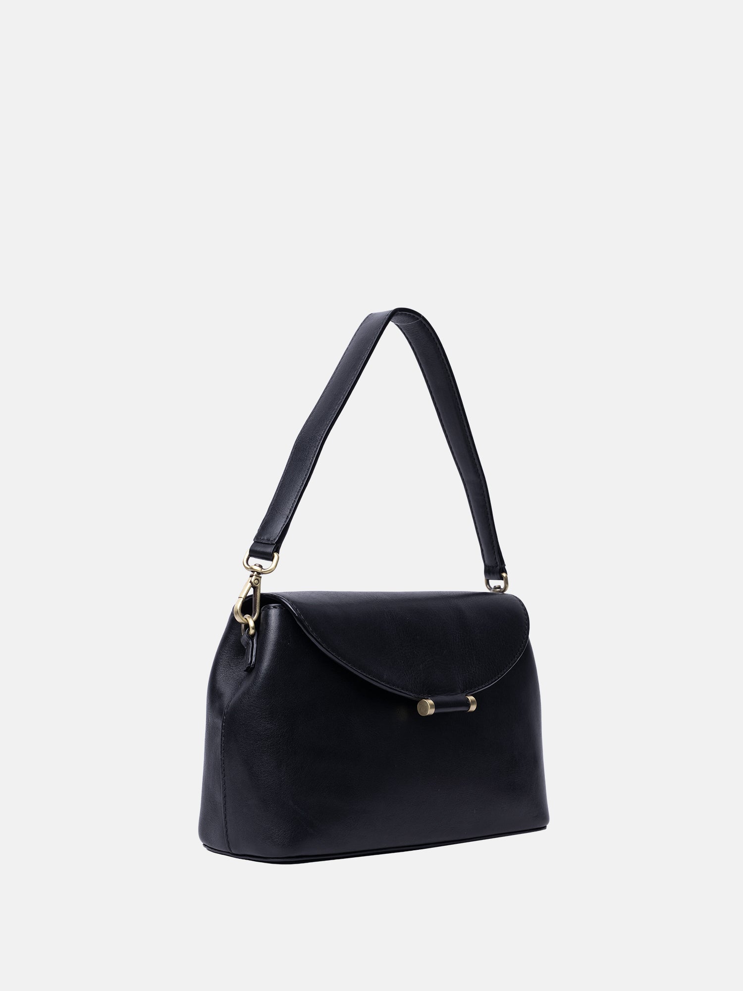 RE:DESIGNED Sonia Schultertasche Schwarz Vollleder