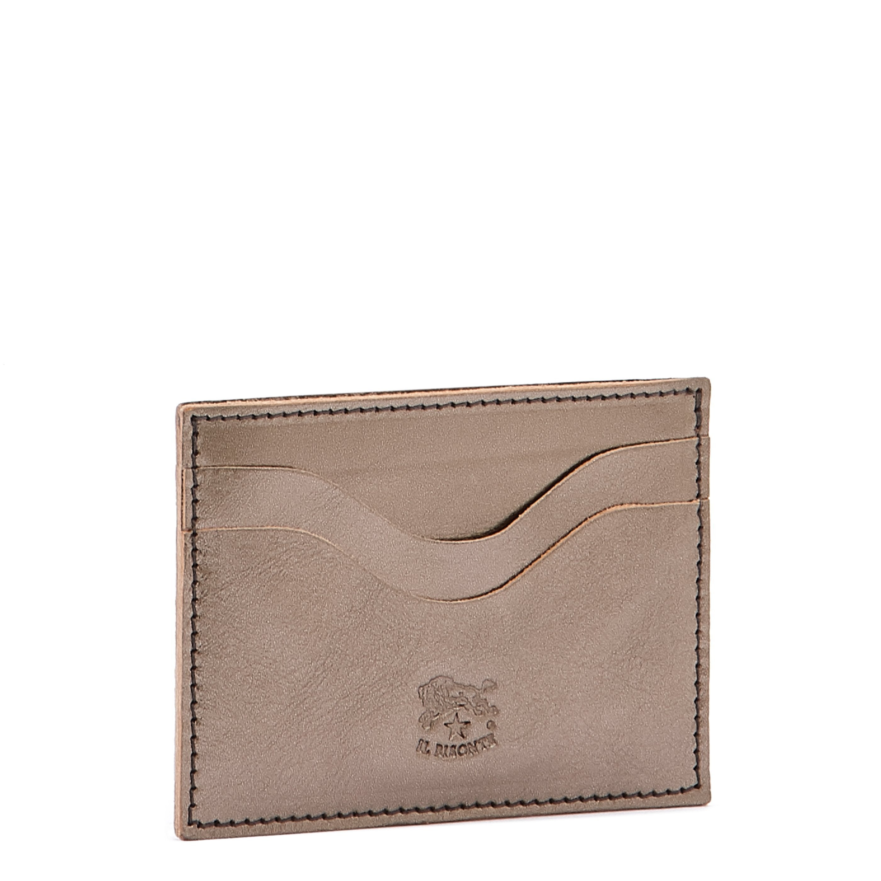 Il Bisonte Salina Kartenetui Vollleder bronze metallic