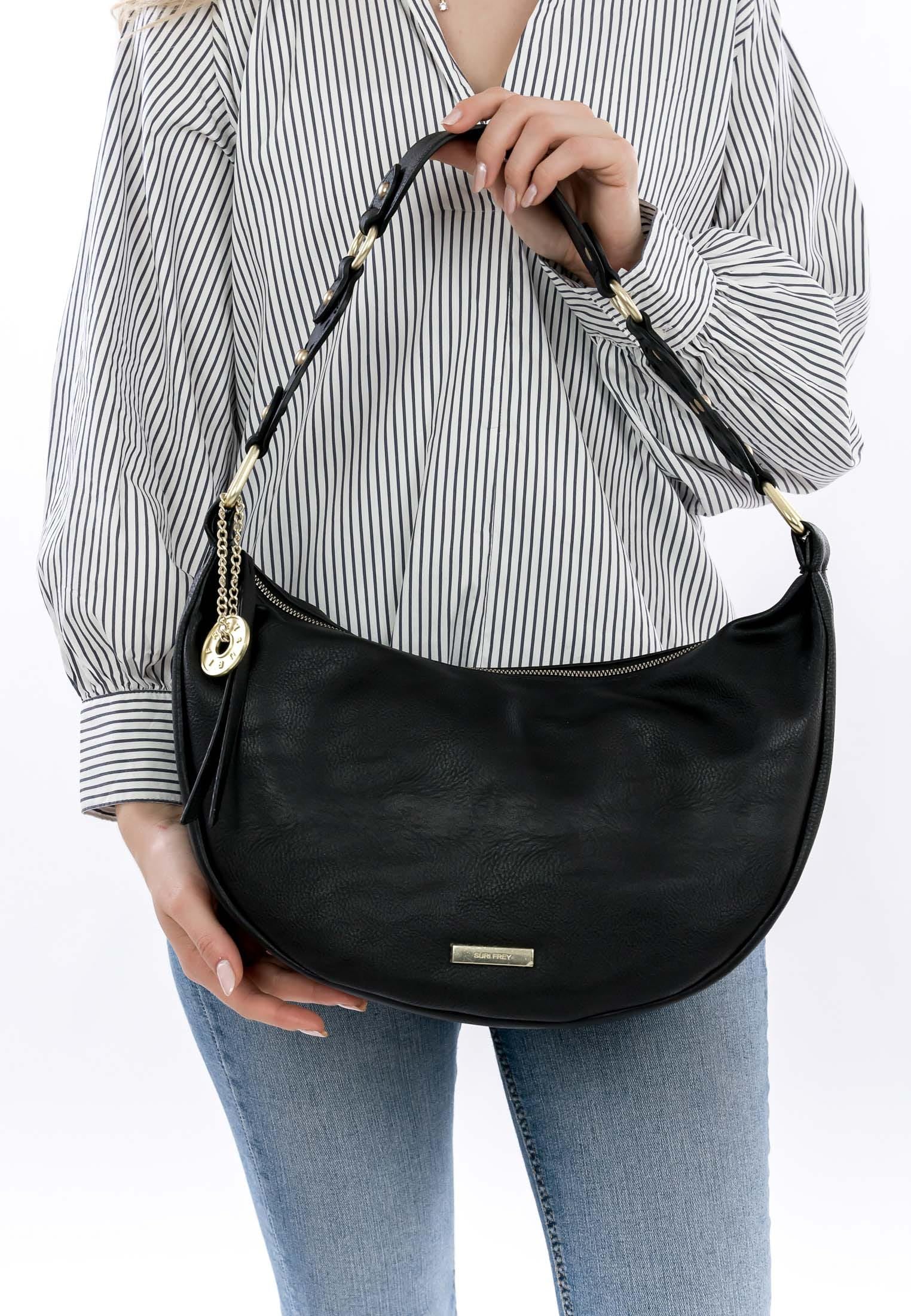 SURI FREY Betzy Hobo Bag Schultertasche Schwarz
