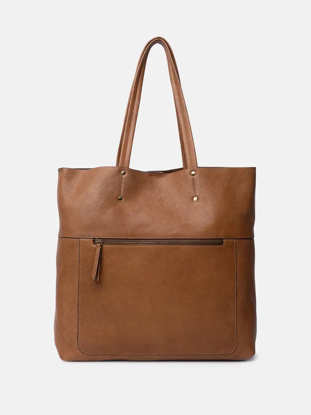 RE:DESIGNED Sofie Big Handtasche Tan Rindsleder