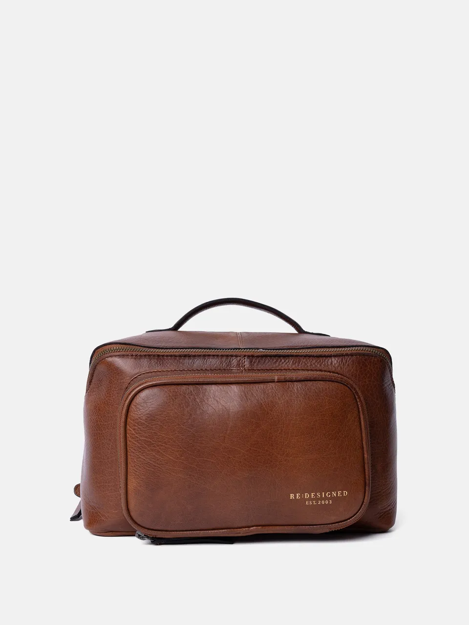 RE:DESIGNED Sally Kulturtasche Walnut Vollleder
