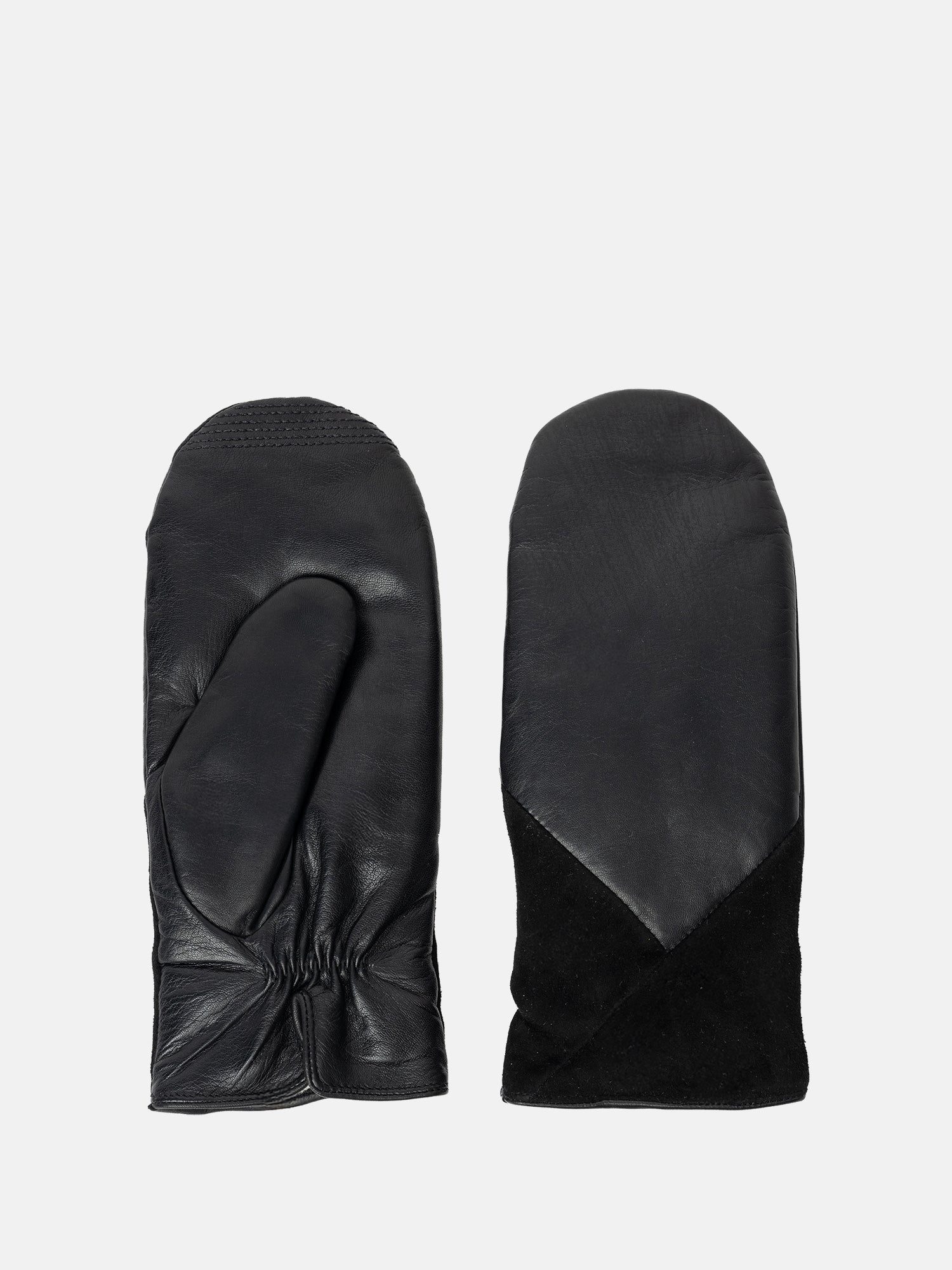 RE:DESIGNED Karma Mitten Fäustlinge Schwarz Leder