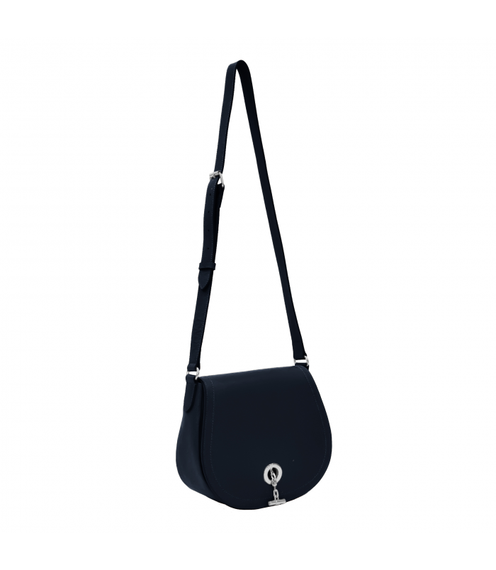 Lamarthe Paris Umhängetasche Navy Vollleder