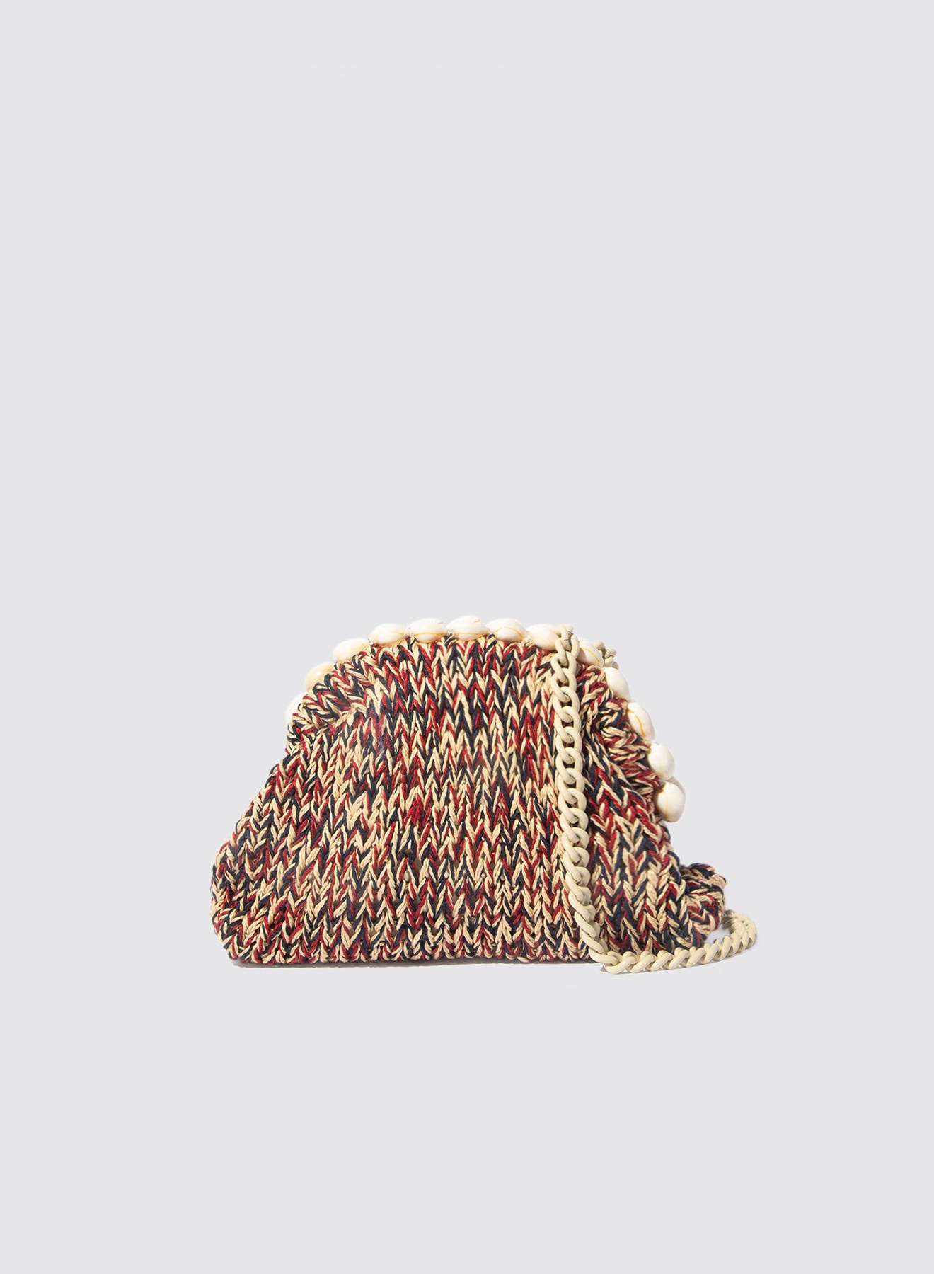 Maria la Rosa Tepo Tricot Mini Bag Rot Wolle