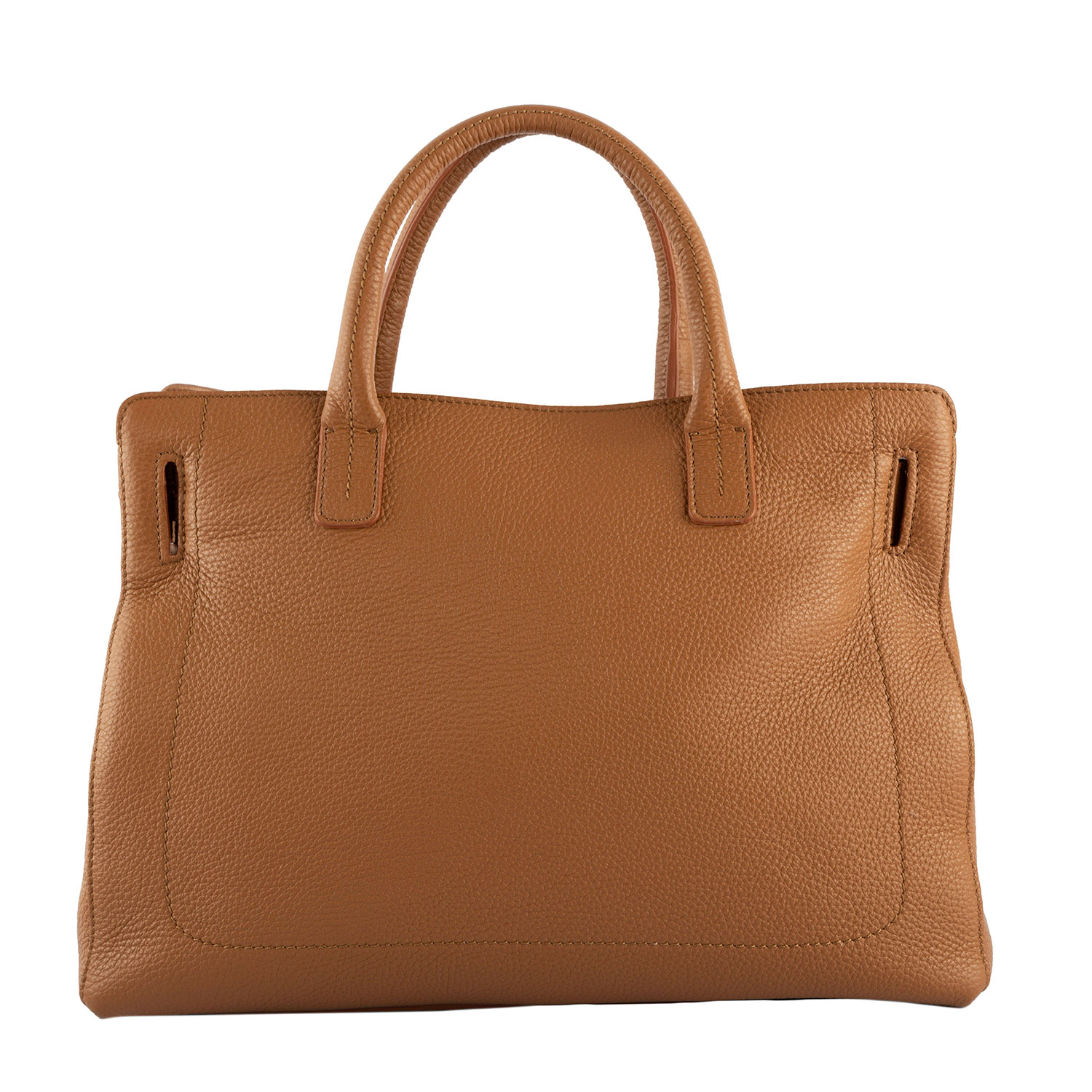 Lamarthe Paris Handtasche Cognac Vollleder 38 cm
