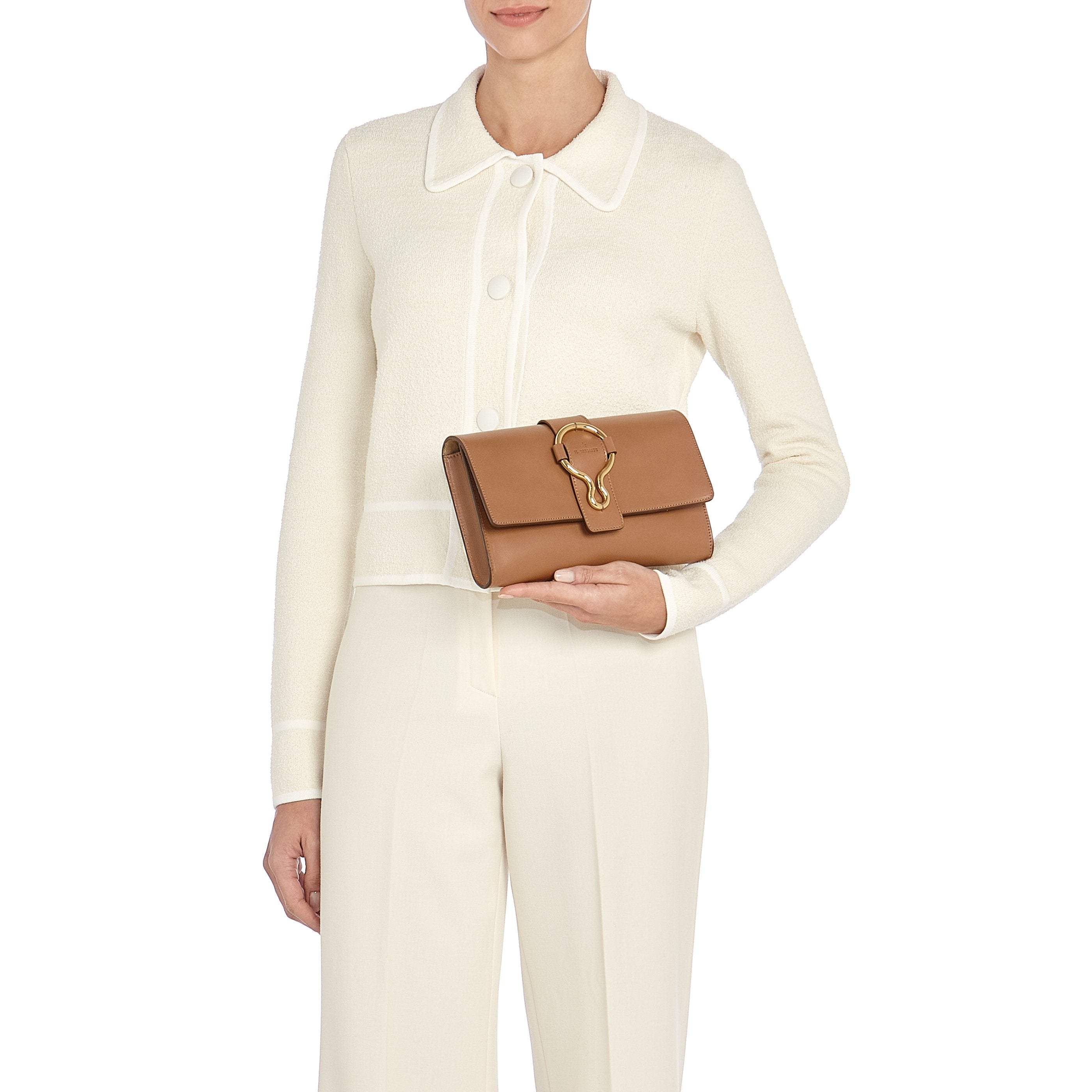 Il Bisonte Consuelo Clutch Vollleder schoko